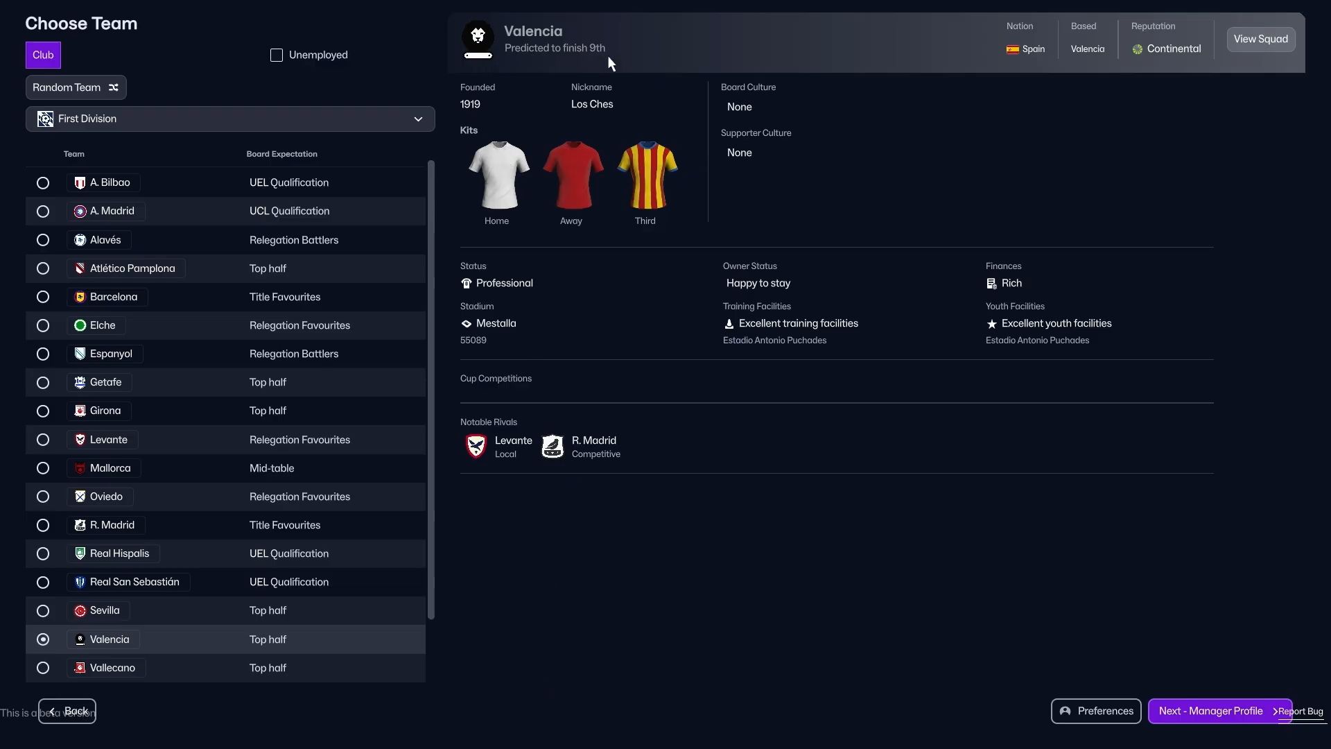Make Valencia great again in Football Manager 26 (Image via SEGA | Youtube/@Kyon Tactics)