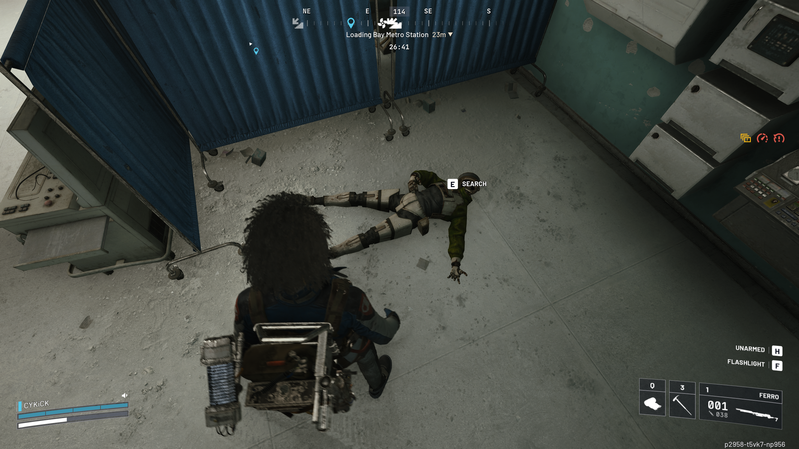 Android lying in the medical room (Image via Embark Studios)