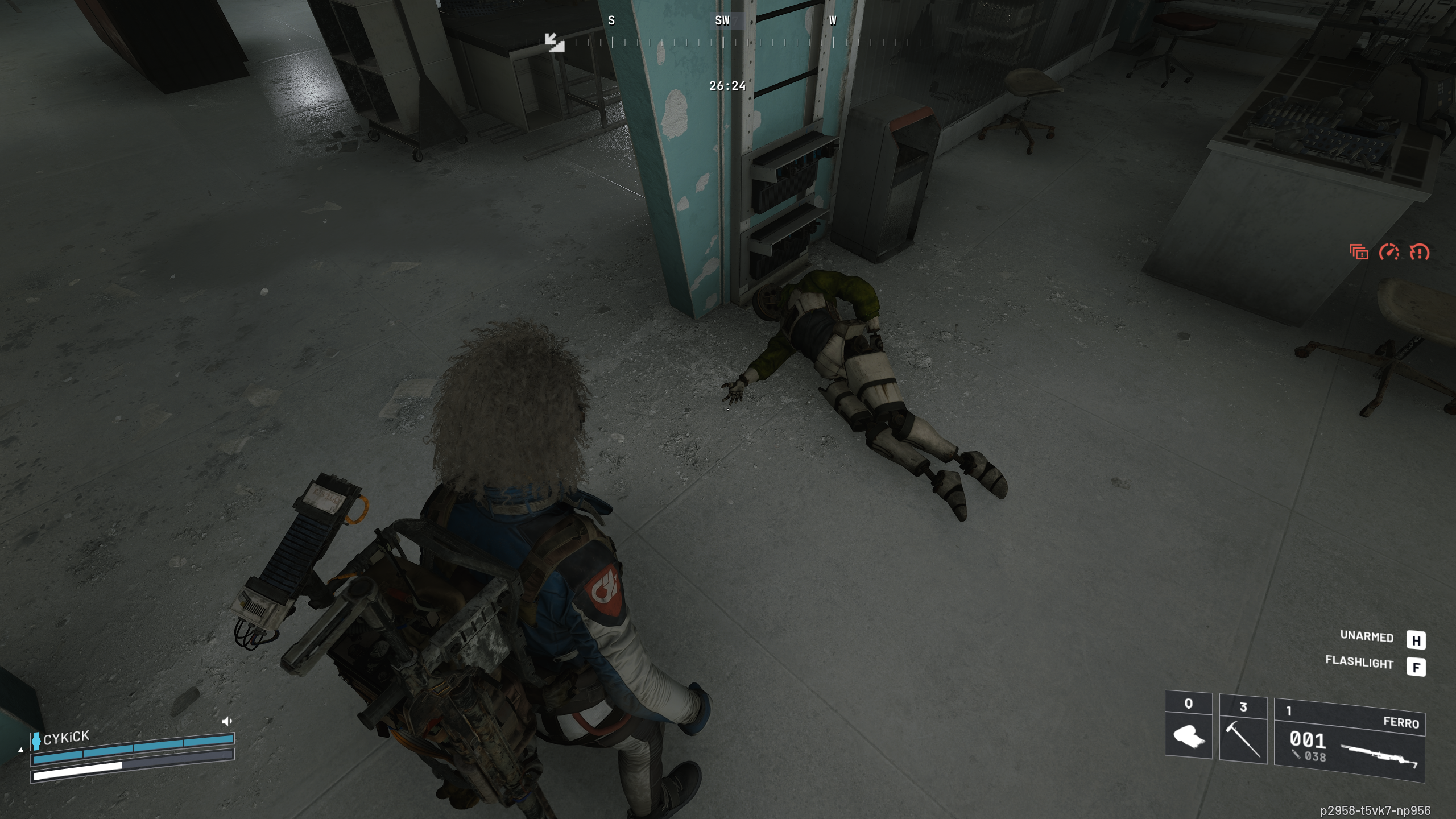 Android lying beside a blue wall (image via Embark Studios)