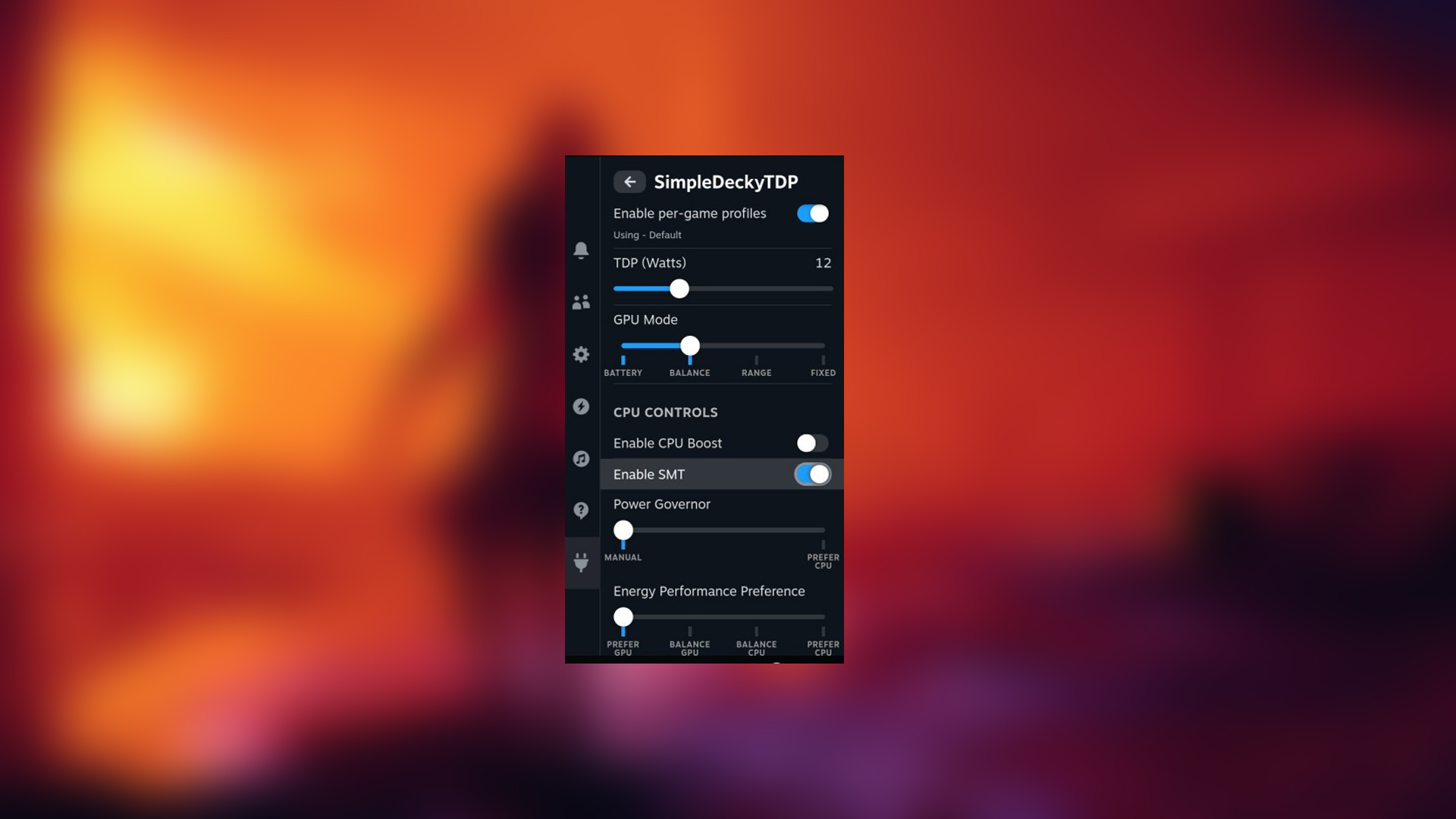 Custom TDP controls (Image via SimpleDeckyTDP)