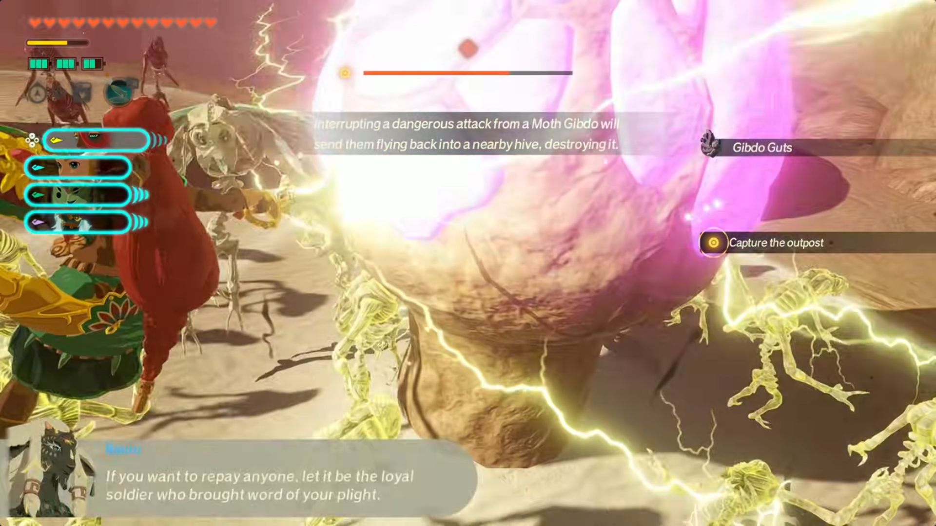 Terror of the Sands Quest in Hyrule Warriors Age of Imprisonment - Clear Out Gibdos From Outposts