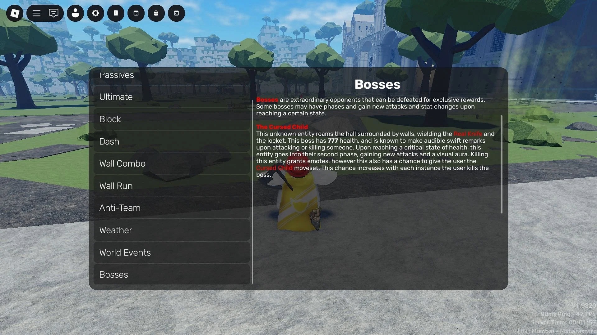 The Cursed Child first appears as a boss