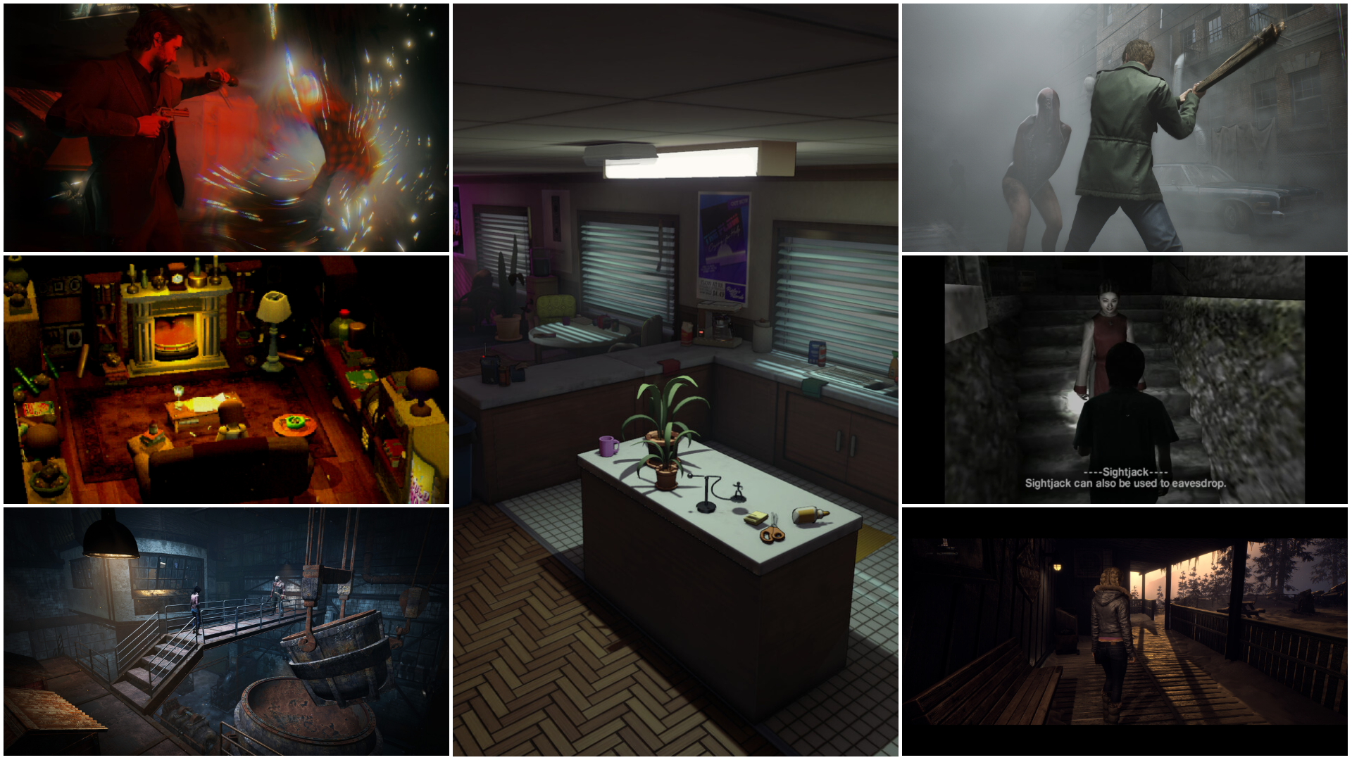 mix collage of horror games