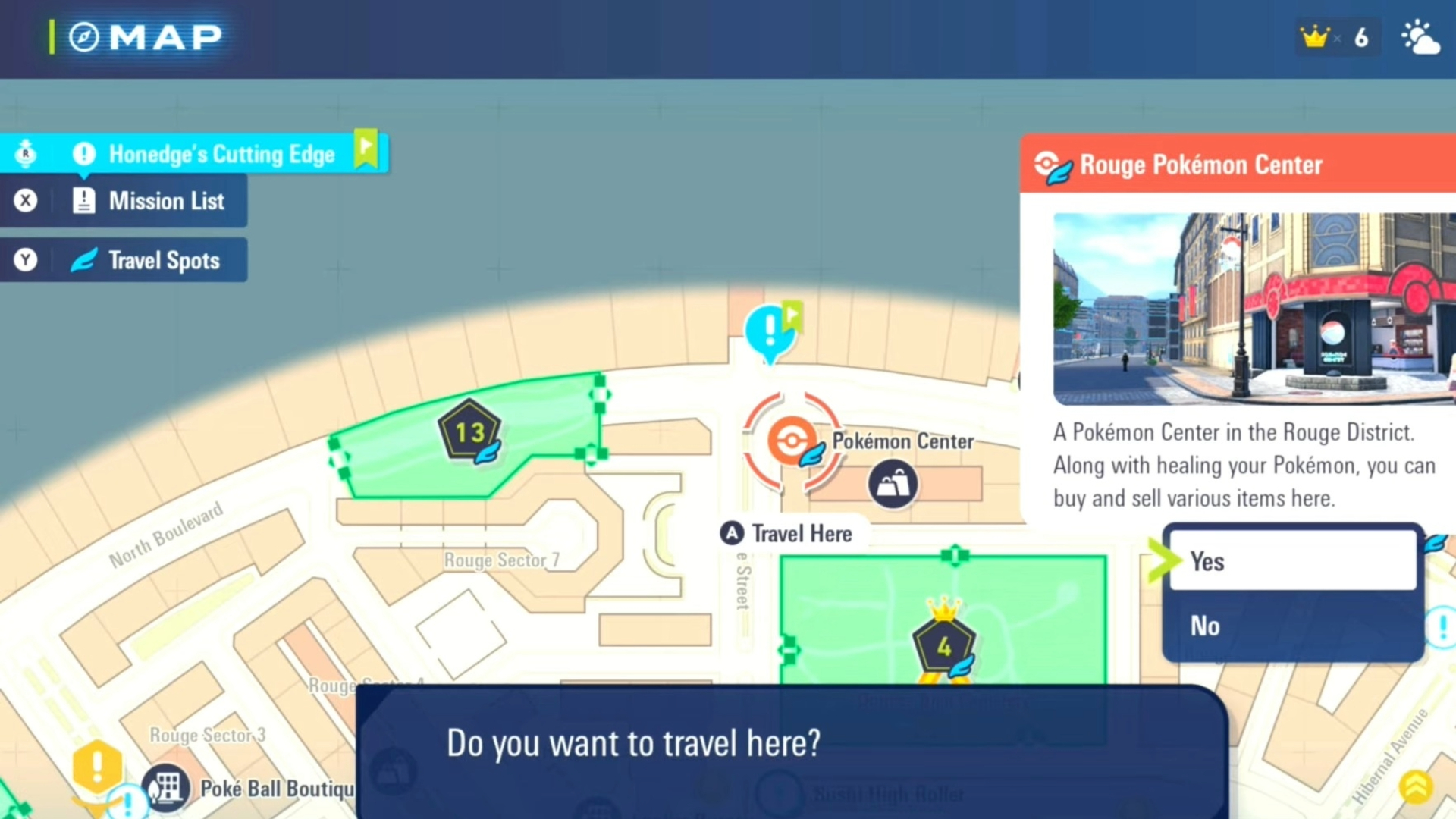 Travel to Rouge Pokemon Center and head north from it