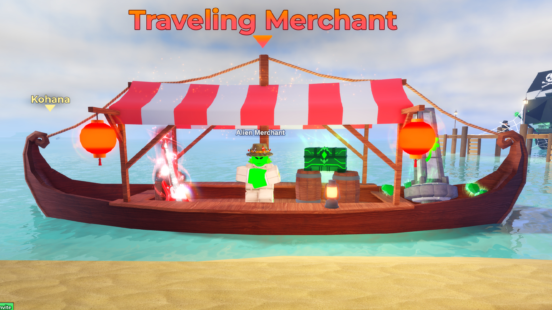Traveling Merchant in Fish It (Image via Roblox Corporation)