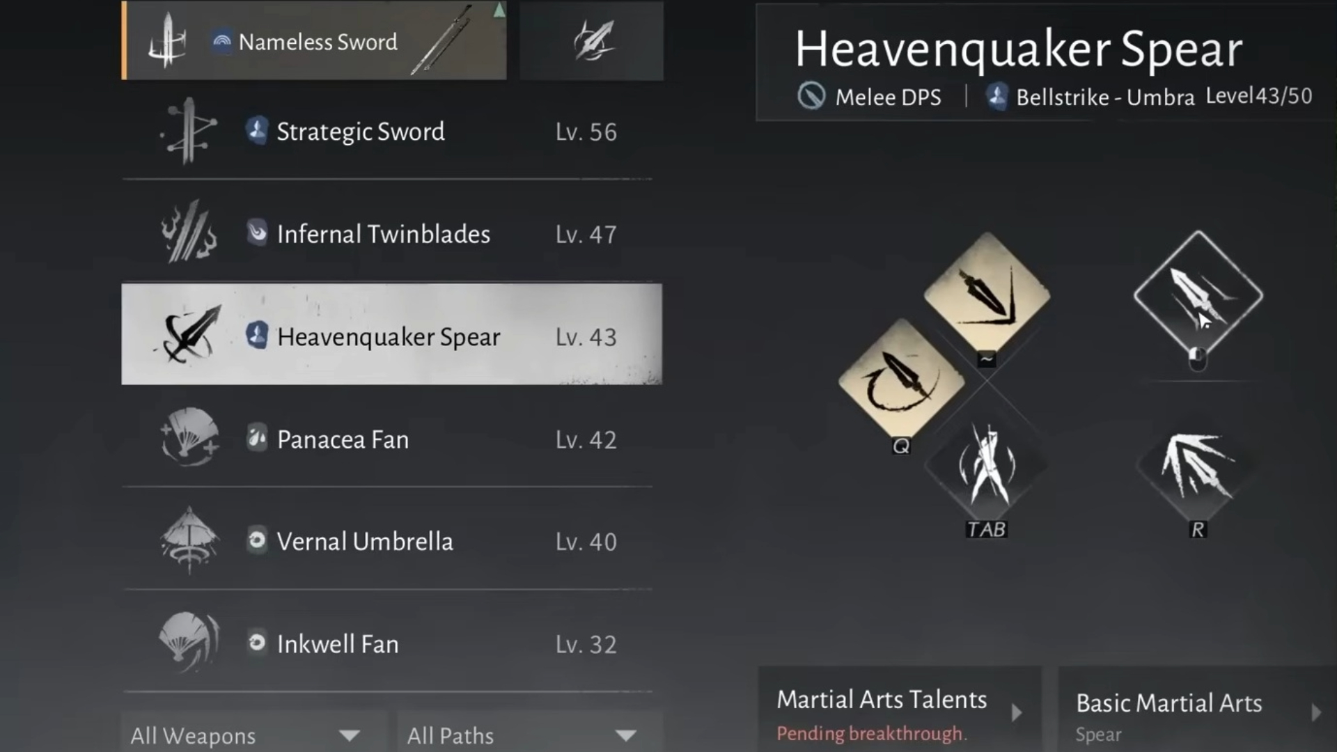 Unlocking the Heavenquaker Spear