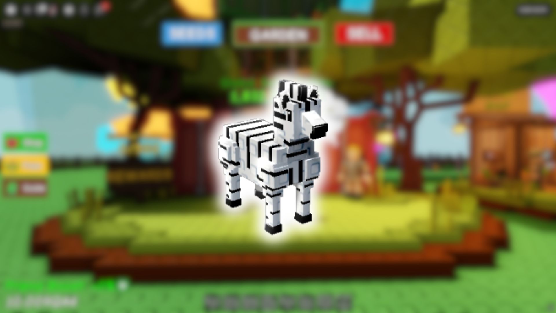 Zebra Pet in Grow a Garden (Image via Roblox Corporation)