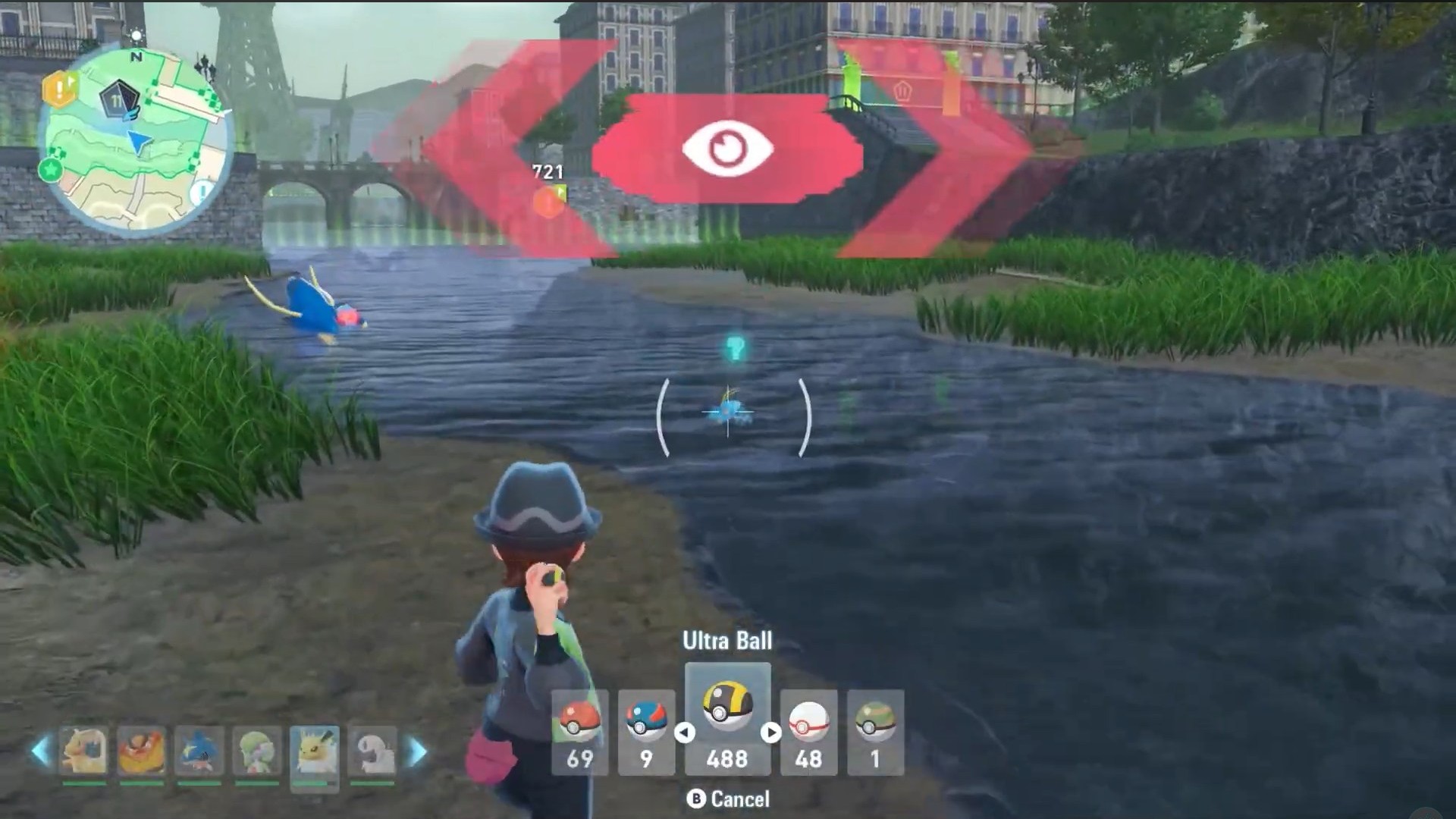 Explore the right Wild Zone to find these water-type Pokemon hanging out by the stream (Image via The Pokemon Company | @AnwJoeGames/YouTube)