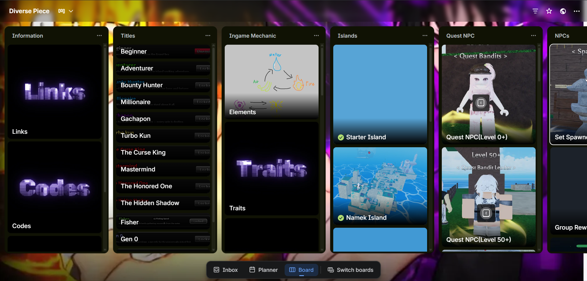 Monitor your progress and discover new activities (Image via Trello)