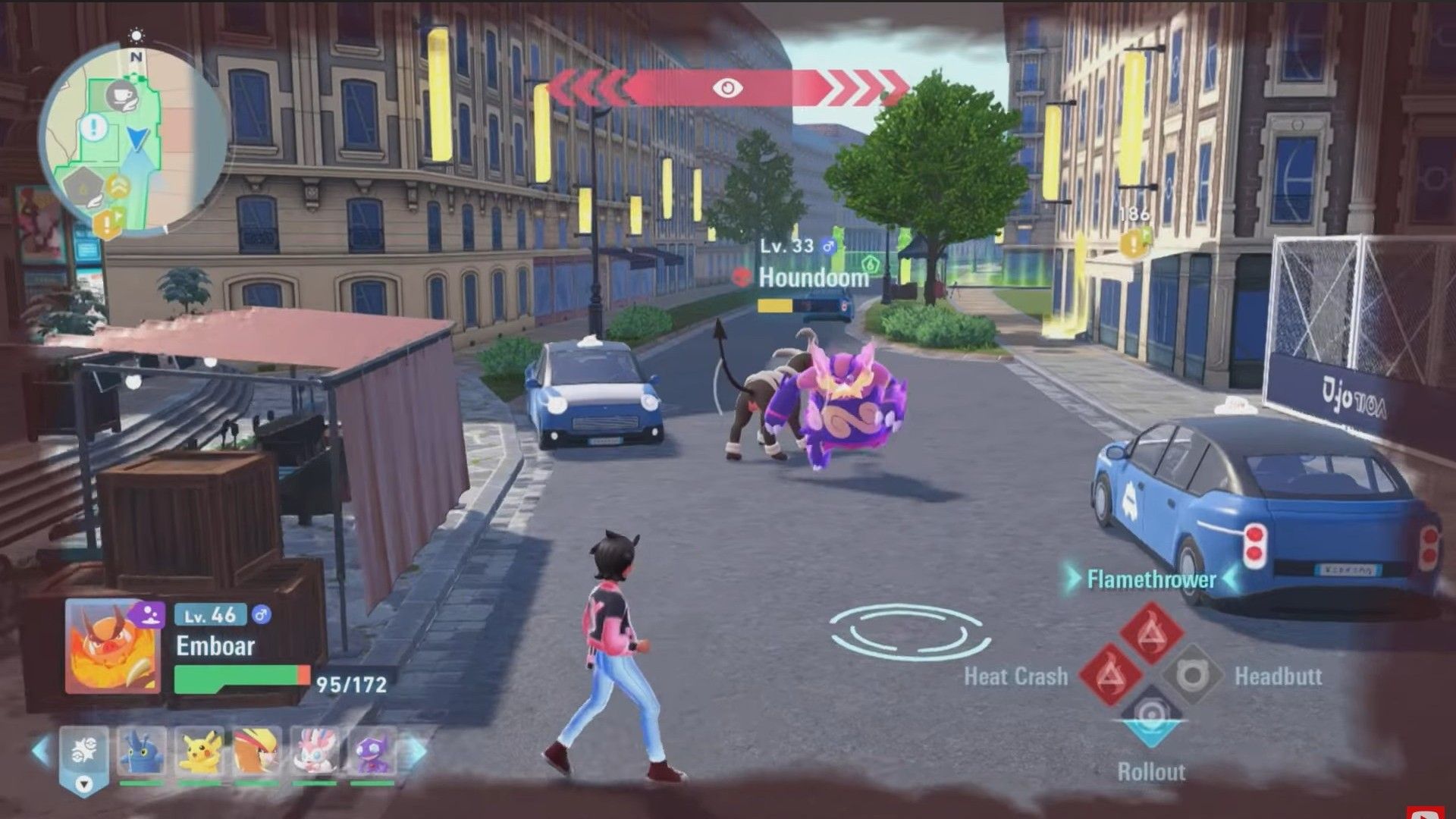 Finding Houndour and Houndoom in Pokemon Legends Z-A (Image via The Pokemon Company/YouTube @Karpo Gaming)