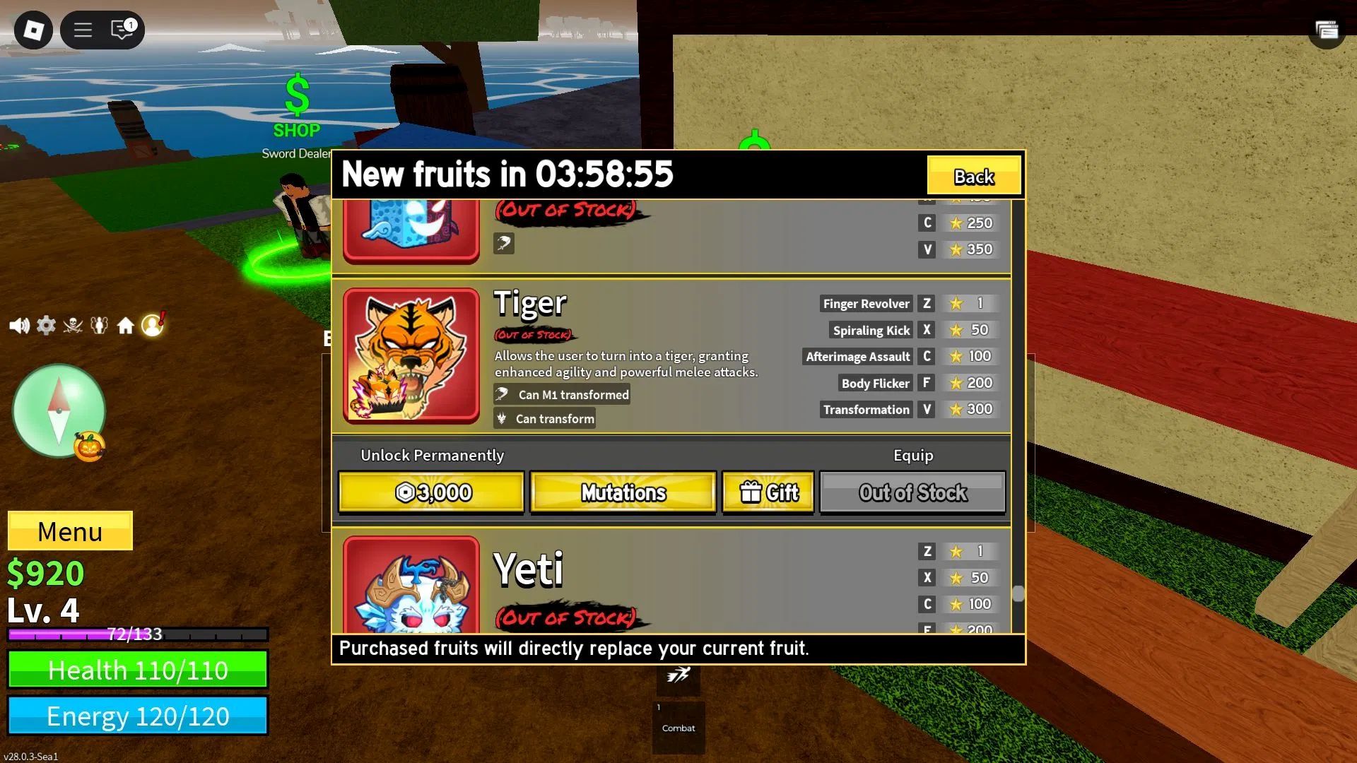 This mythical fruit is expensive, but worth the money for its capabilities (Image via Roblox Corporation)