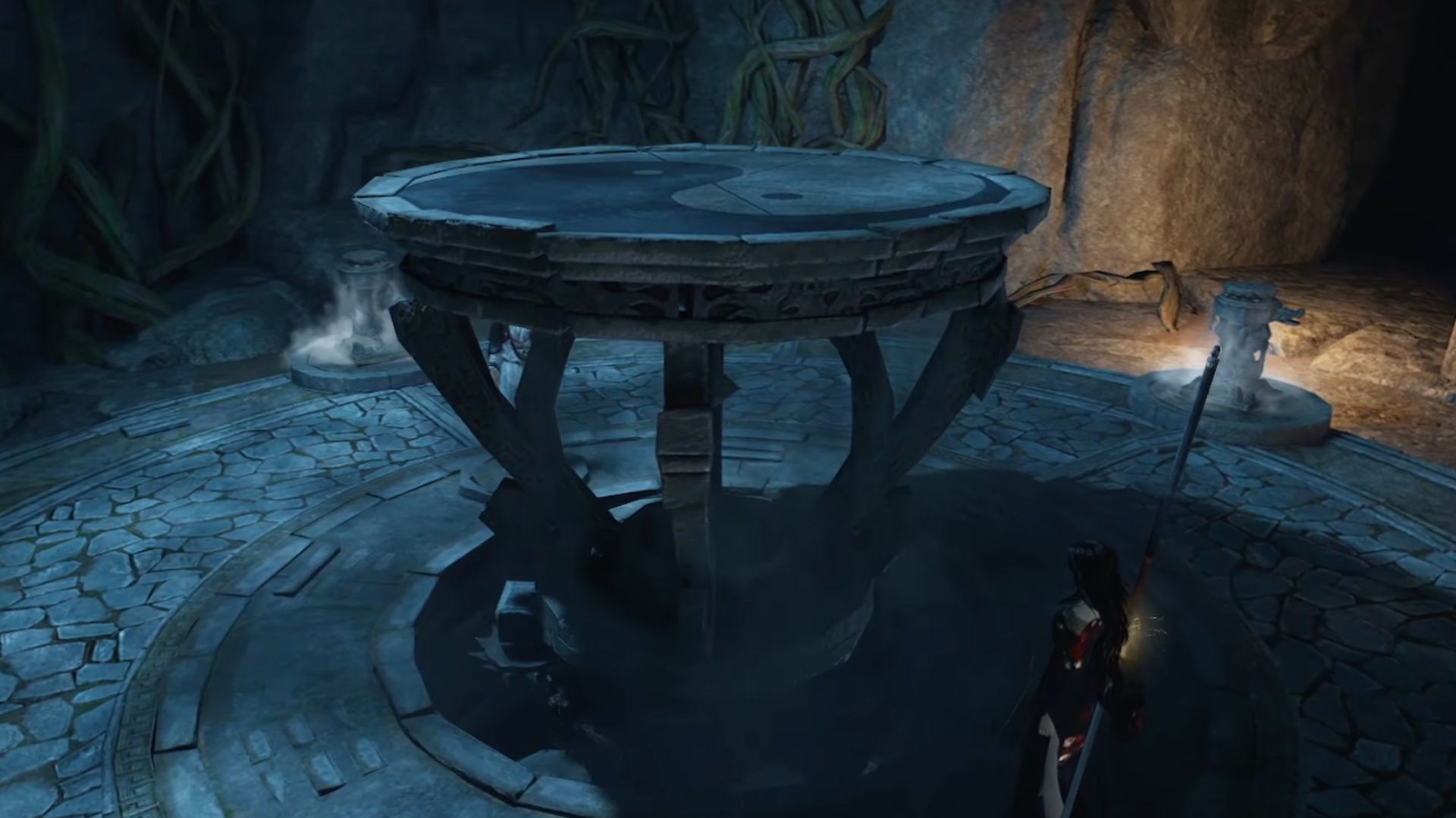 You will see four pillars or discs. (Image via NetEase Games)