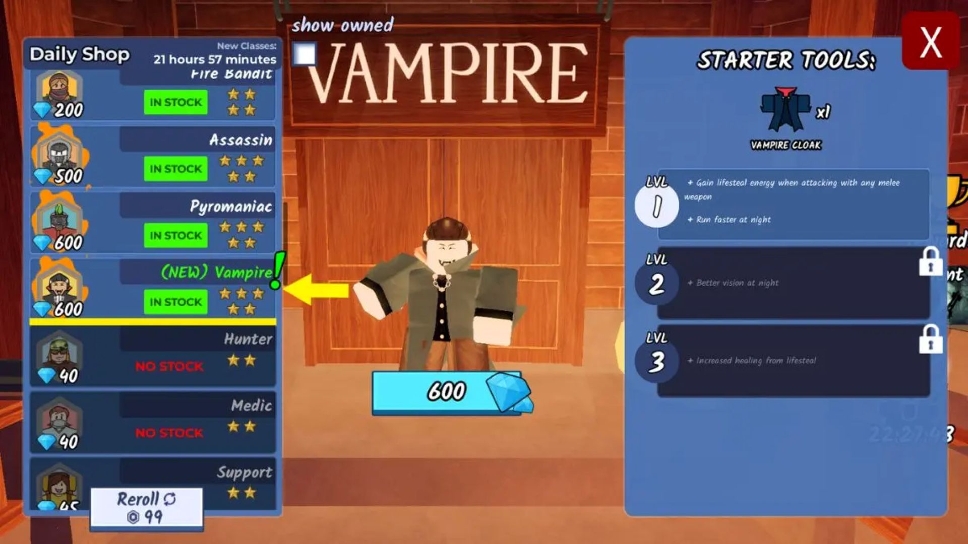 This class is an excellent choice for aggressive players (Image via Roblox Corporation)