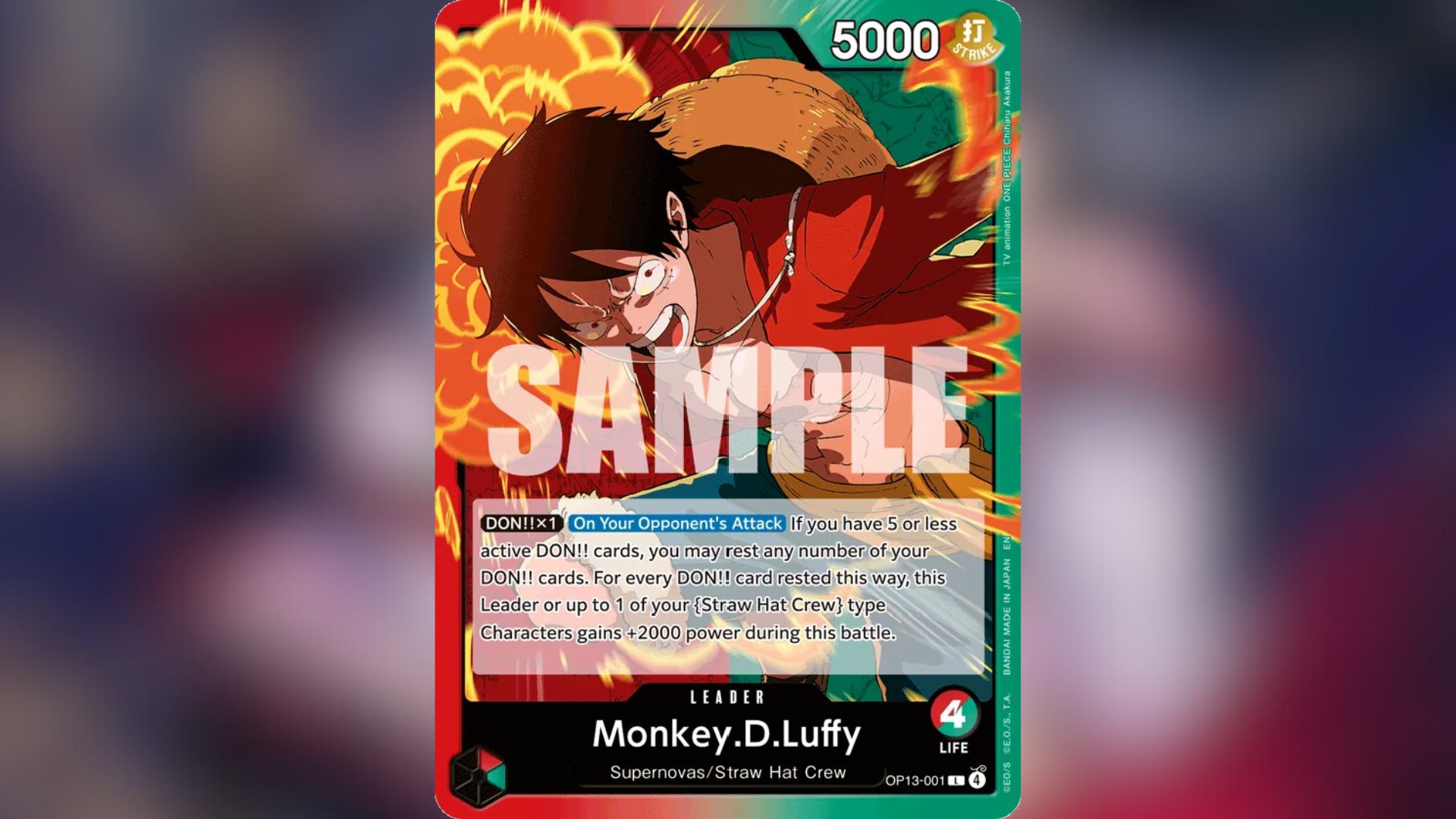 one piece tcg red luffy deck OP01 - Red Green