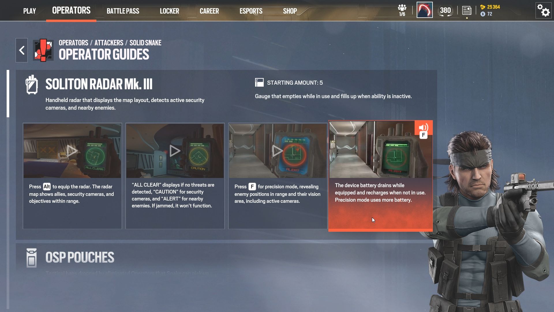 Solid Snake Scanner R6 Rainbow Six Siege: Best Solid Snake Loadout - Deltia's Gaming