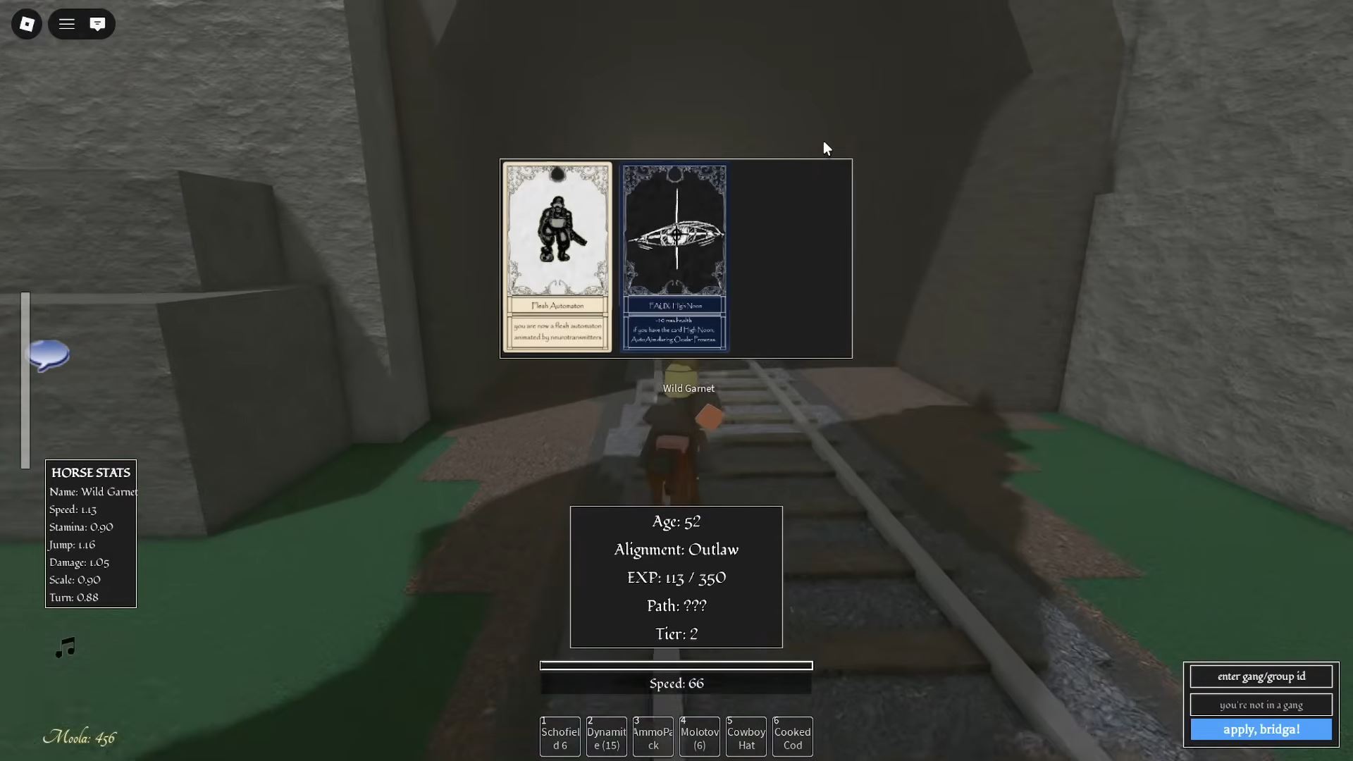 Cards in Bridger Western (Image via Roblox Corporation)