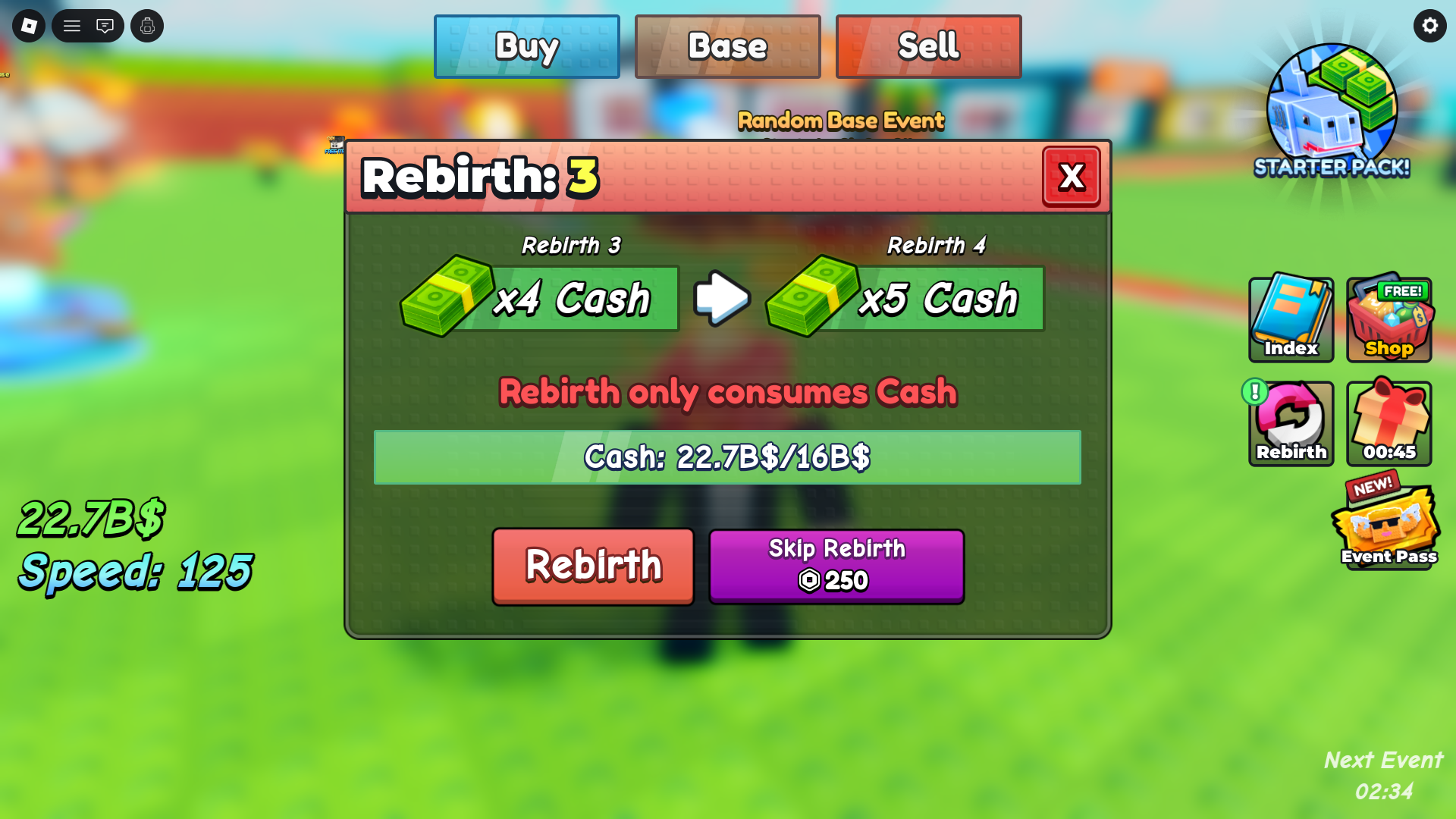 Be a Lucky Block Rebirth Guide (Image via Roblox Corporation)