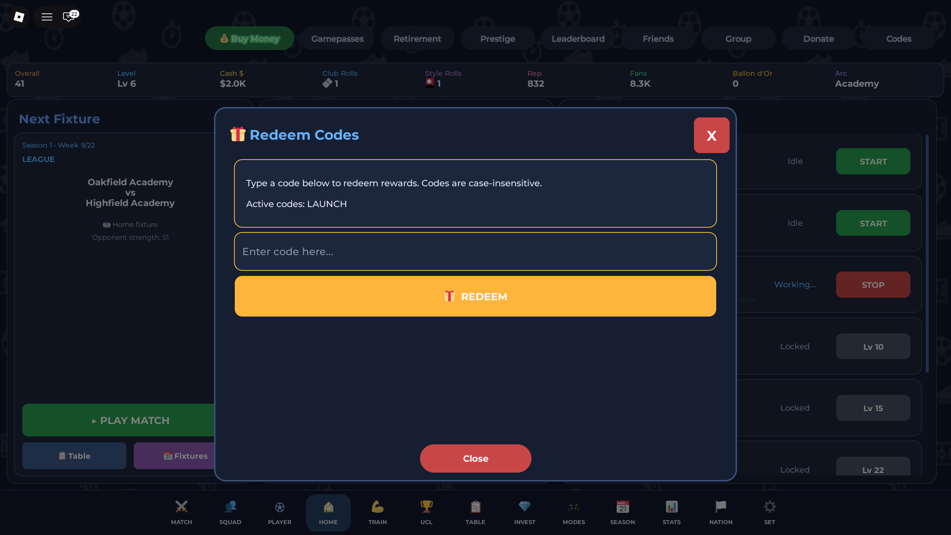 Soccer Legend Incremental Codes (June 2026) - Deltia's Gaming