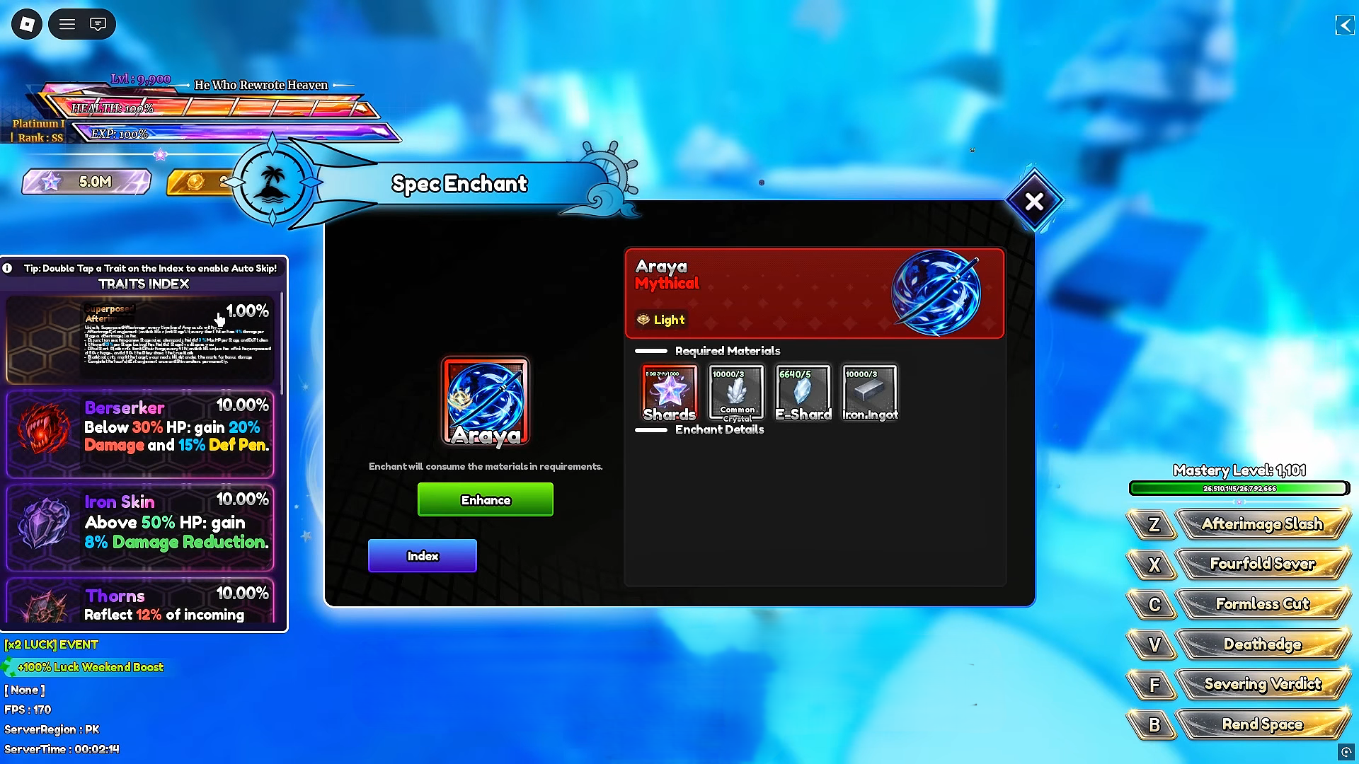 Araya Passive (Image via Roblox Corporation)