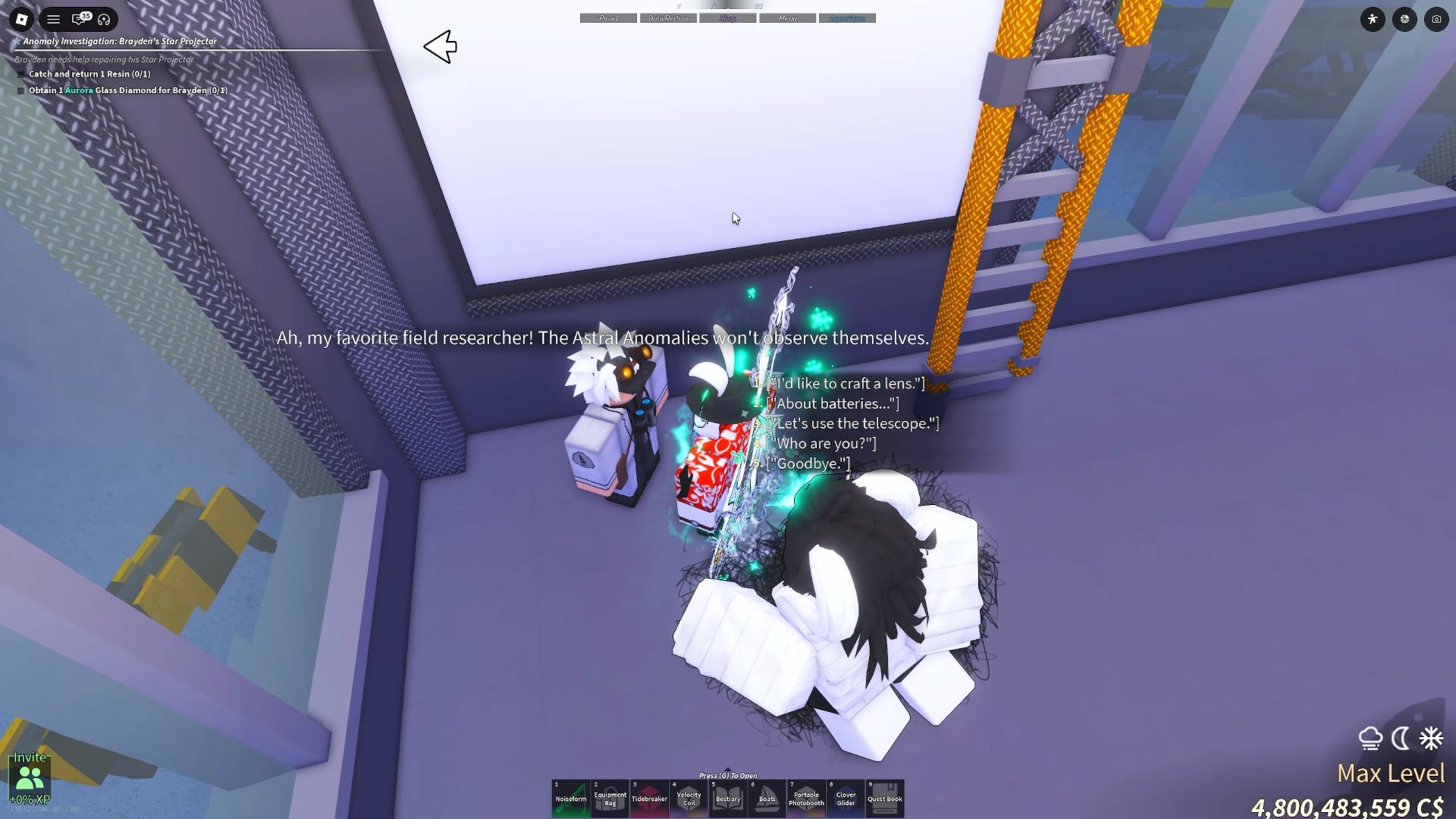 Astronomer Vega NPC (Image via Roblox Corporation)