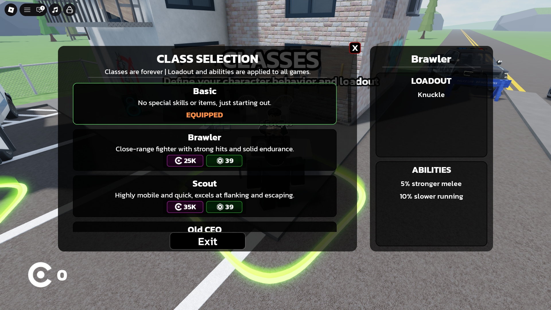 Unlocking a Class (Image via Roblox Corporation)