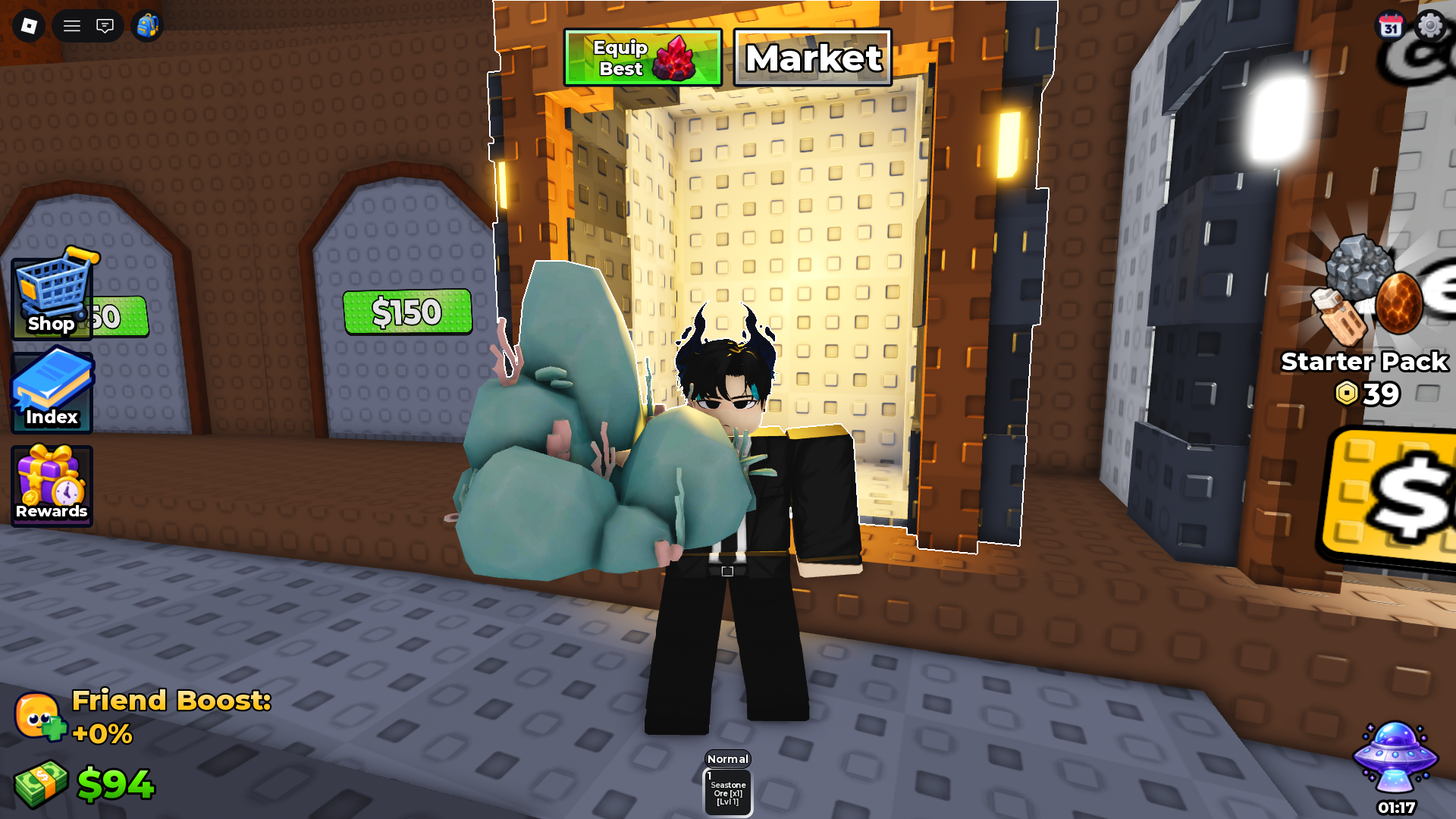 Sell Ores (Image via Roblox Corporation)