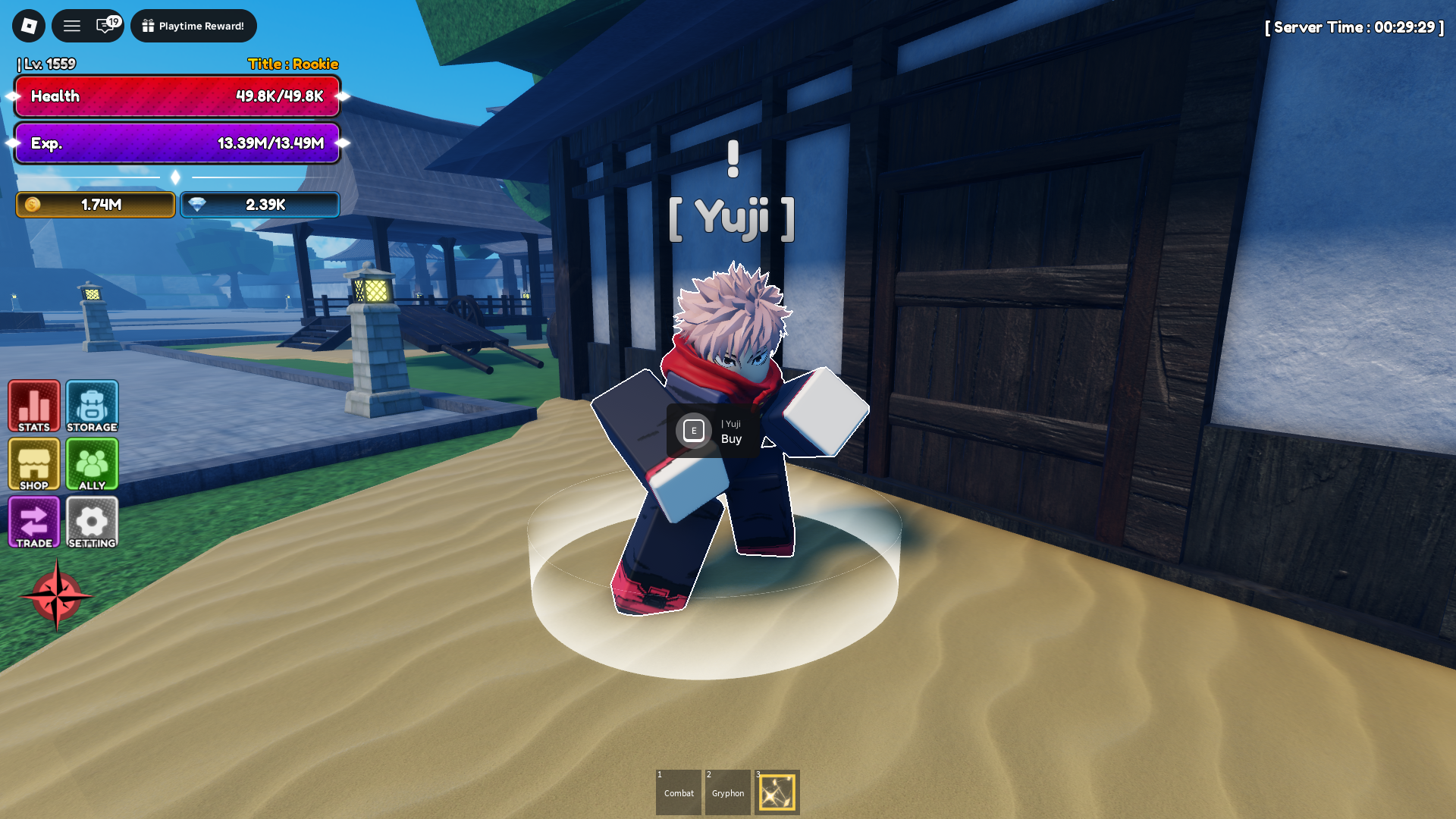 Yuji in Lineage Piece (Image via Roblox Corporation)