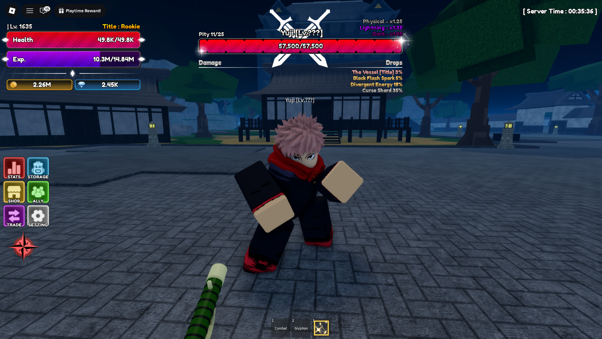 Yuji Boss (Image via Roblox Corporation)