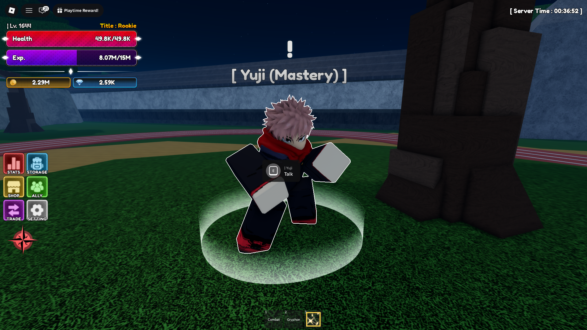Yuji Mastery NPC (Image via Roblox Corporation)