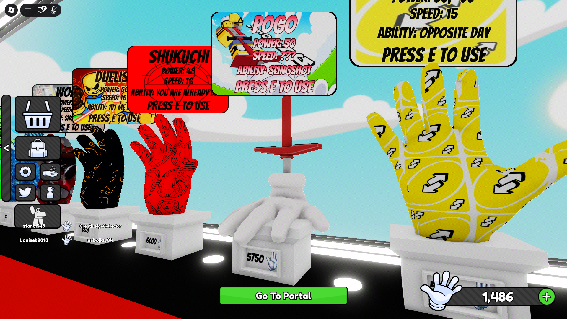 Pogo Glove in Slap Battles (Image via Roblox Corporation)
