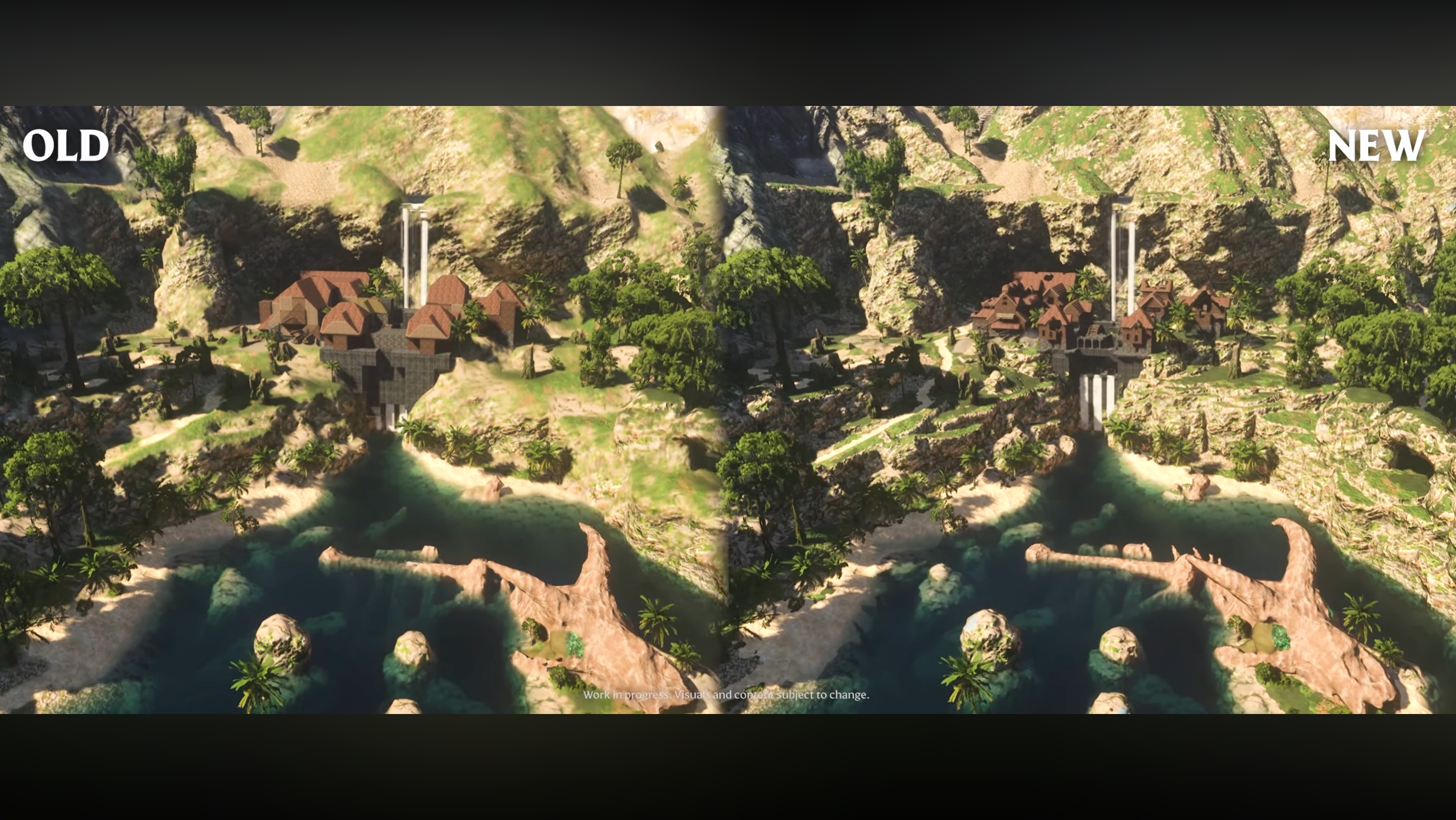 Old vs new rendering at distance
