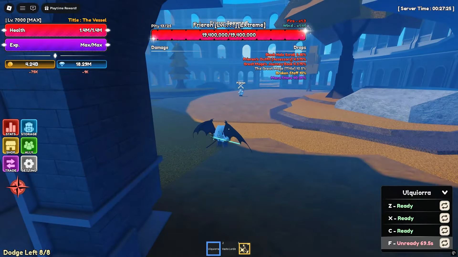 Frieren Boss (Image via Roblox Corporation)