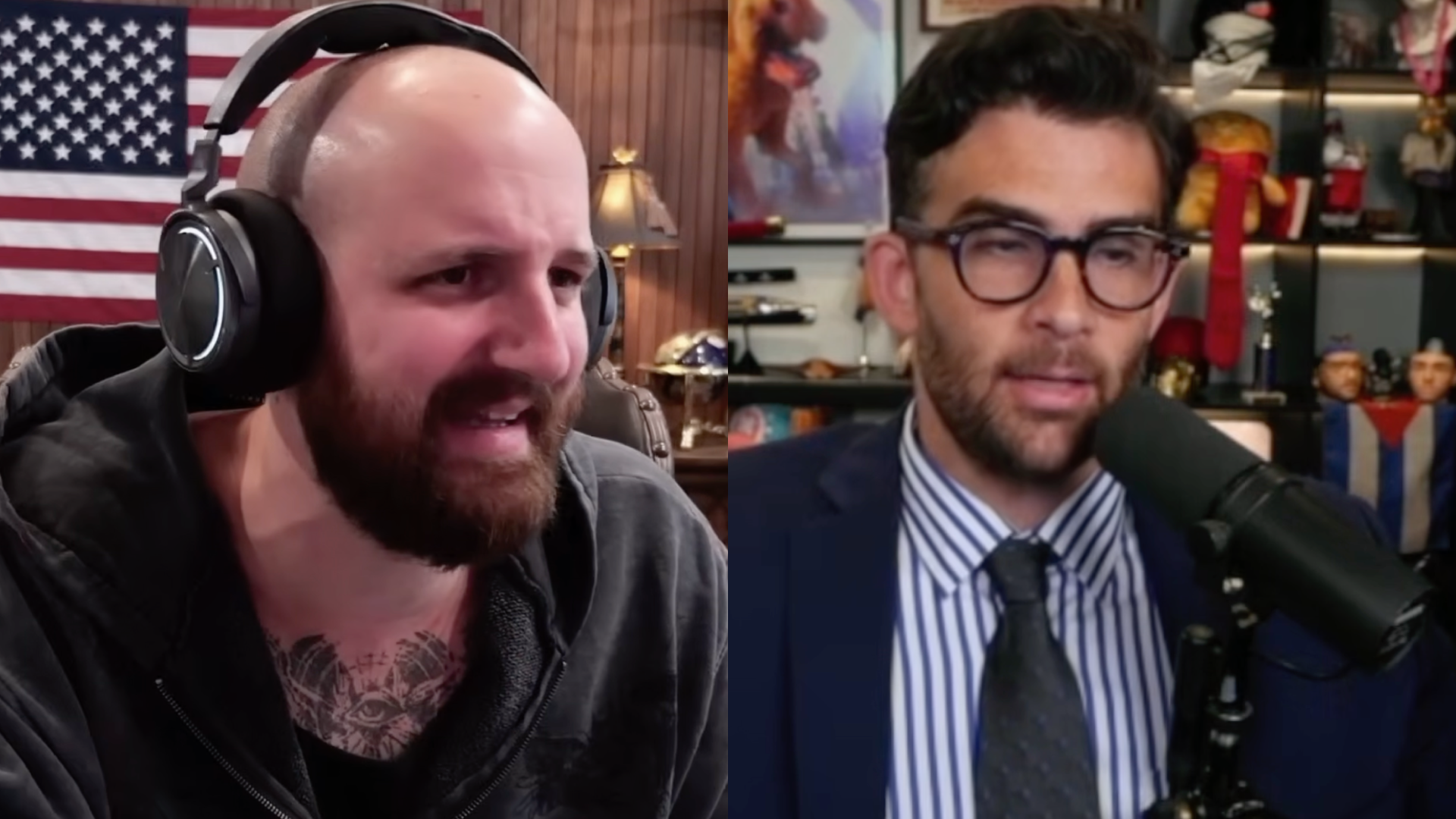 Popular internet personalities Tectone and Hasan Piker