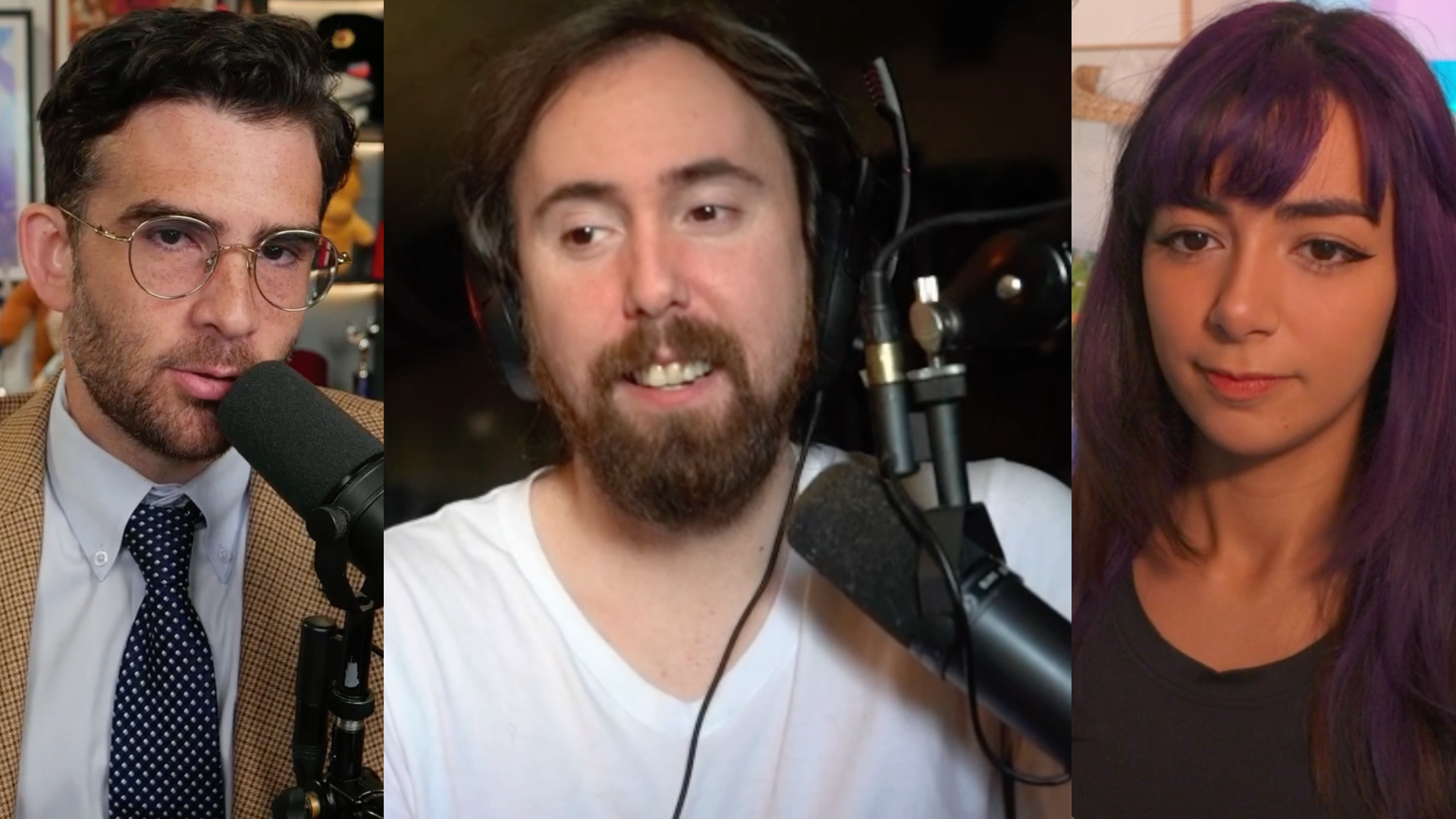 Left-wing streamers Hasan Piker and Denims react to Asmongold's Twitch ban
