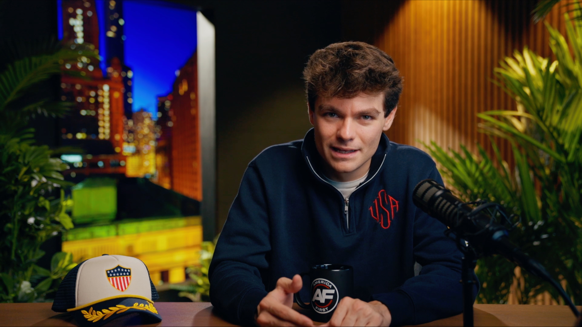 Nick Fuentes during his most recent Rumble livestream