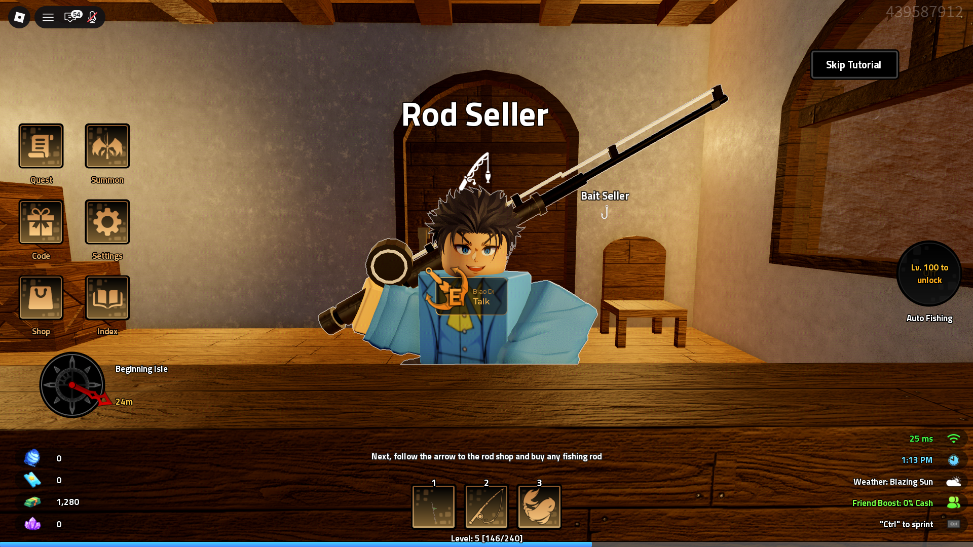 Rod Seller NPC (Image via Roblox Corporation)