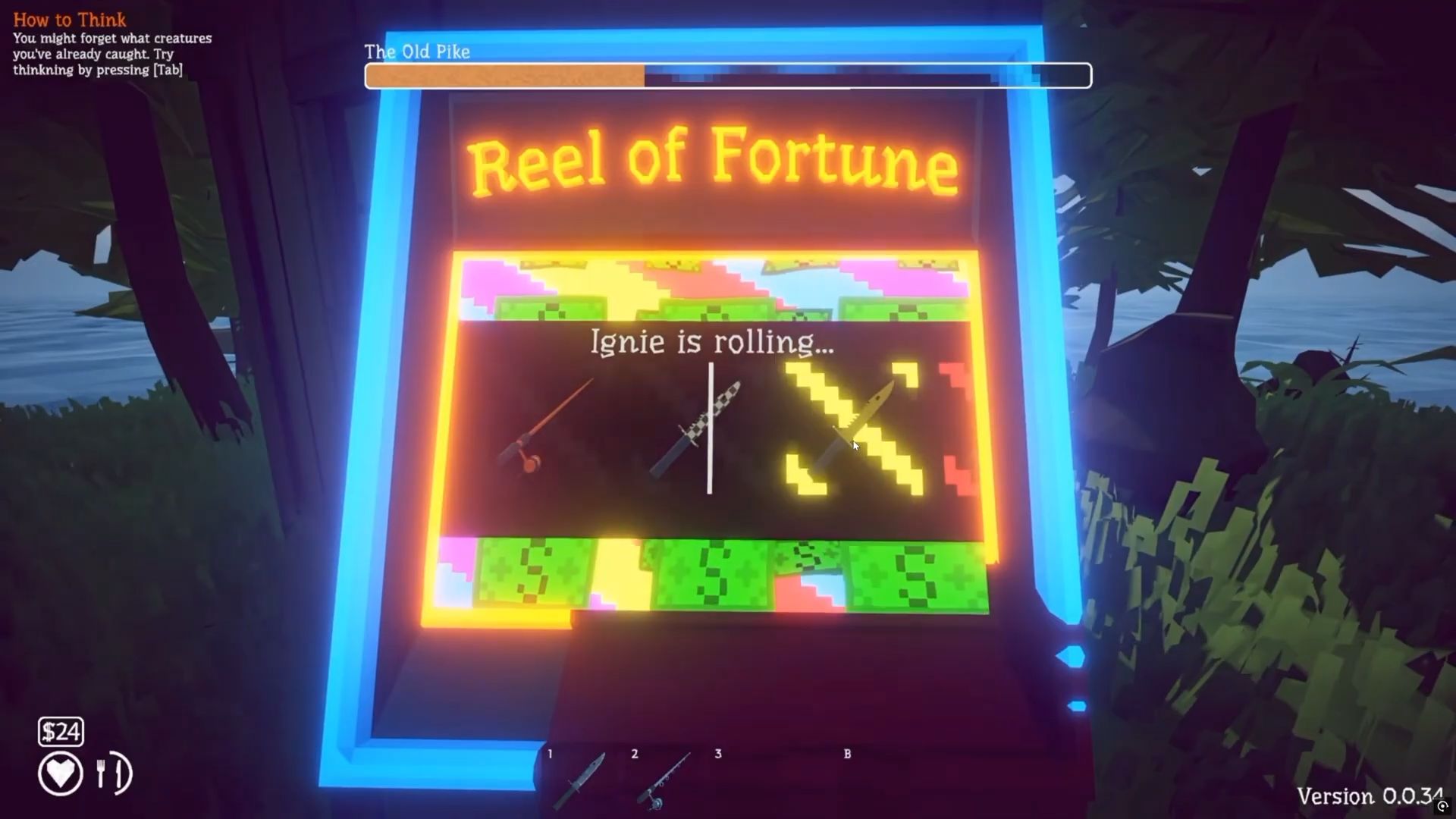 Use Drip Creatures to roll in the Reel of Fortune (Image via Dazed Games | @MySpaceGuide/Youtube)