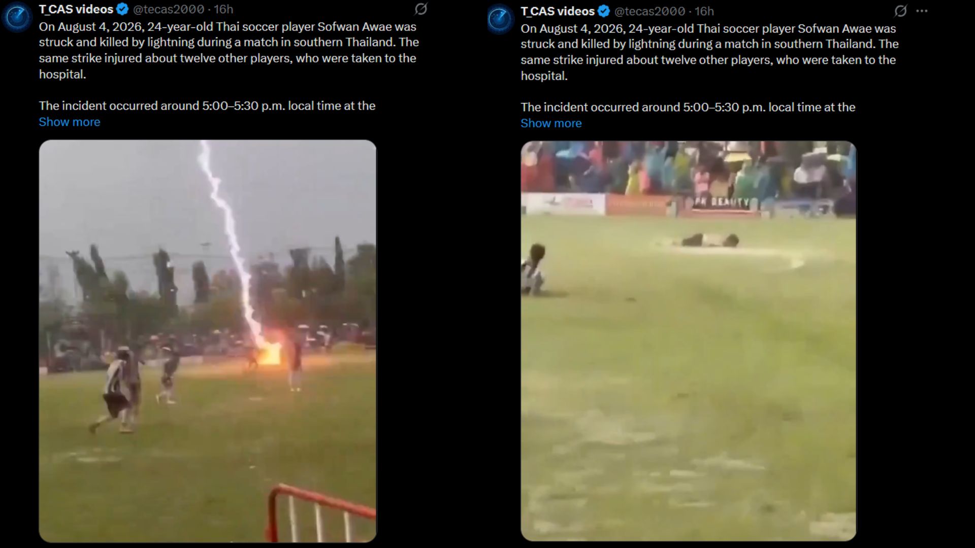 X user @tecas2000 shared a video of the tragic incident (Source: @tecas2000/X)