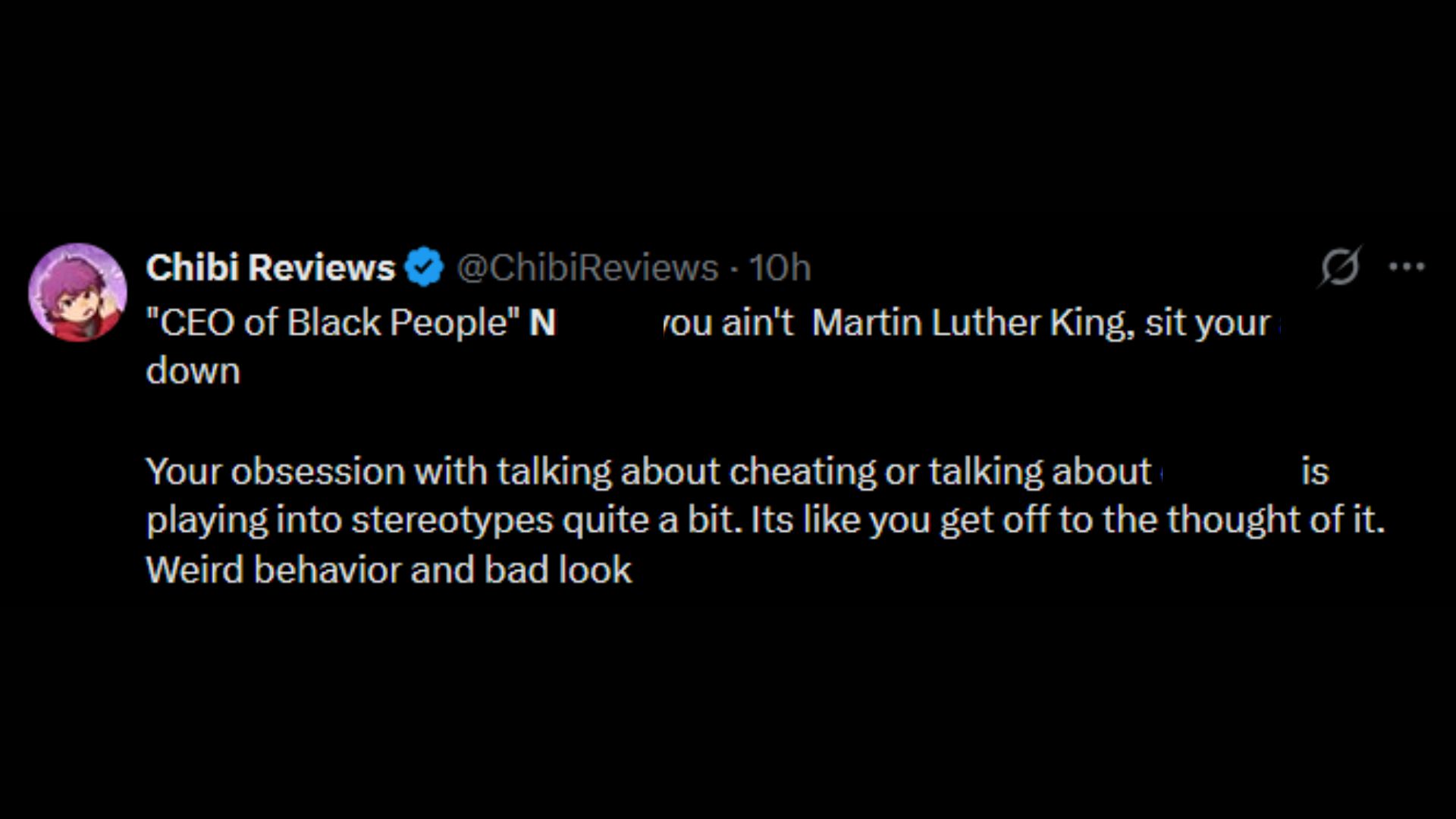 The controversial YouTuber is facing backlash (Source: ChibiReviews/X)