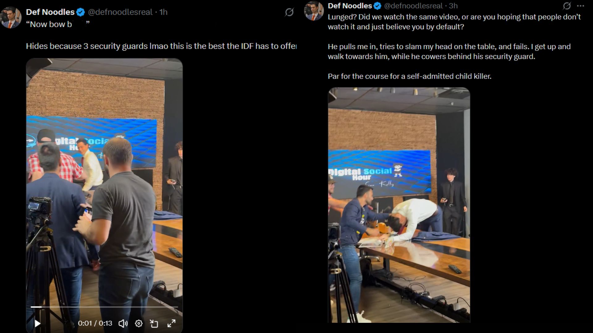 The YouTuber shared a clip of the incident (Source: defnoodlesreal/X)