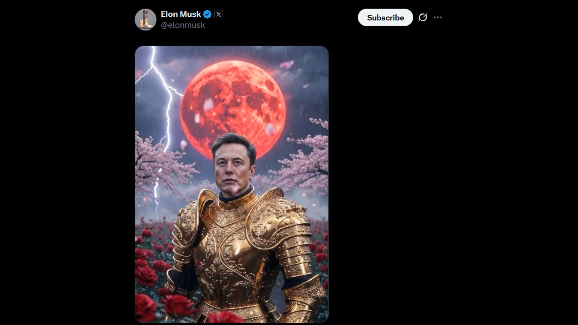 Musk shared the video on X (Source: elonmusk/X)