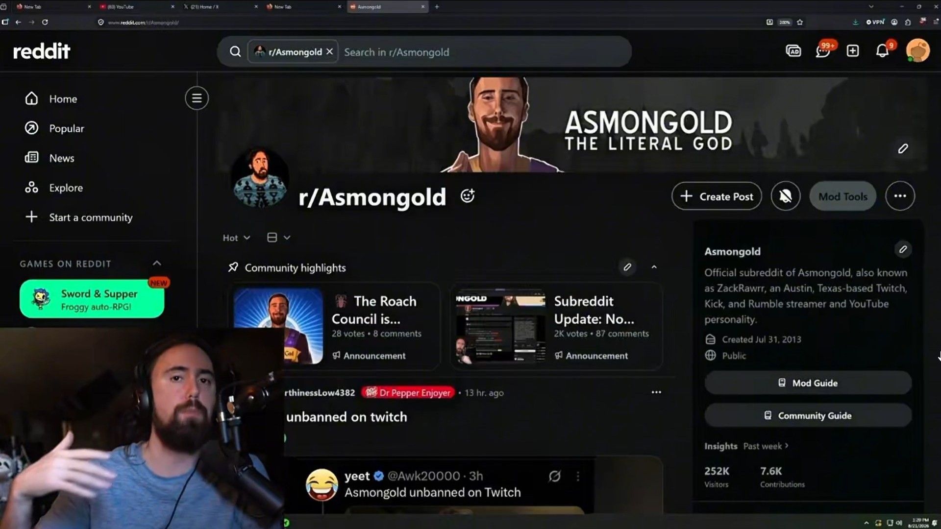 The streamer is open to moving to another streaming platform (Image via X/@Awk20000)