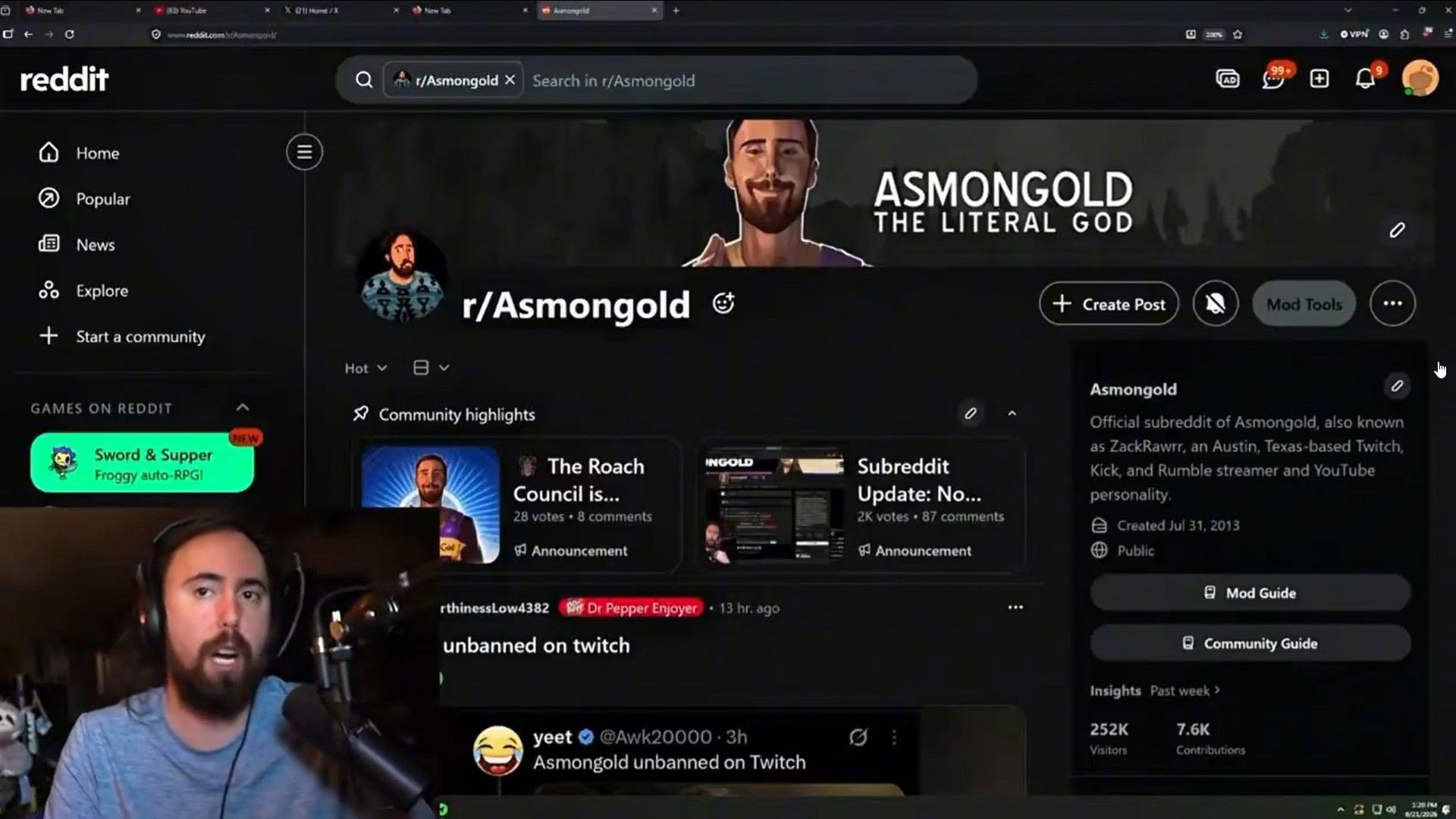 The streamer discussed where he might stream next (Image via X/@Awk20000)