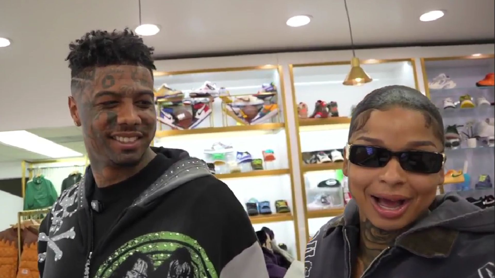 Blueface in Chrisean Rock's Kick stream (Image via Kick/@chrisean)