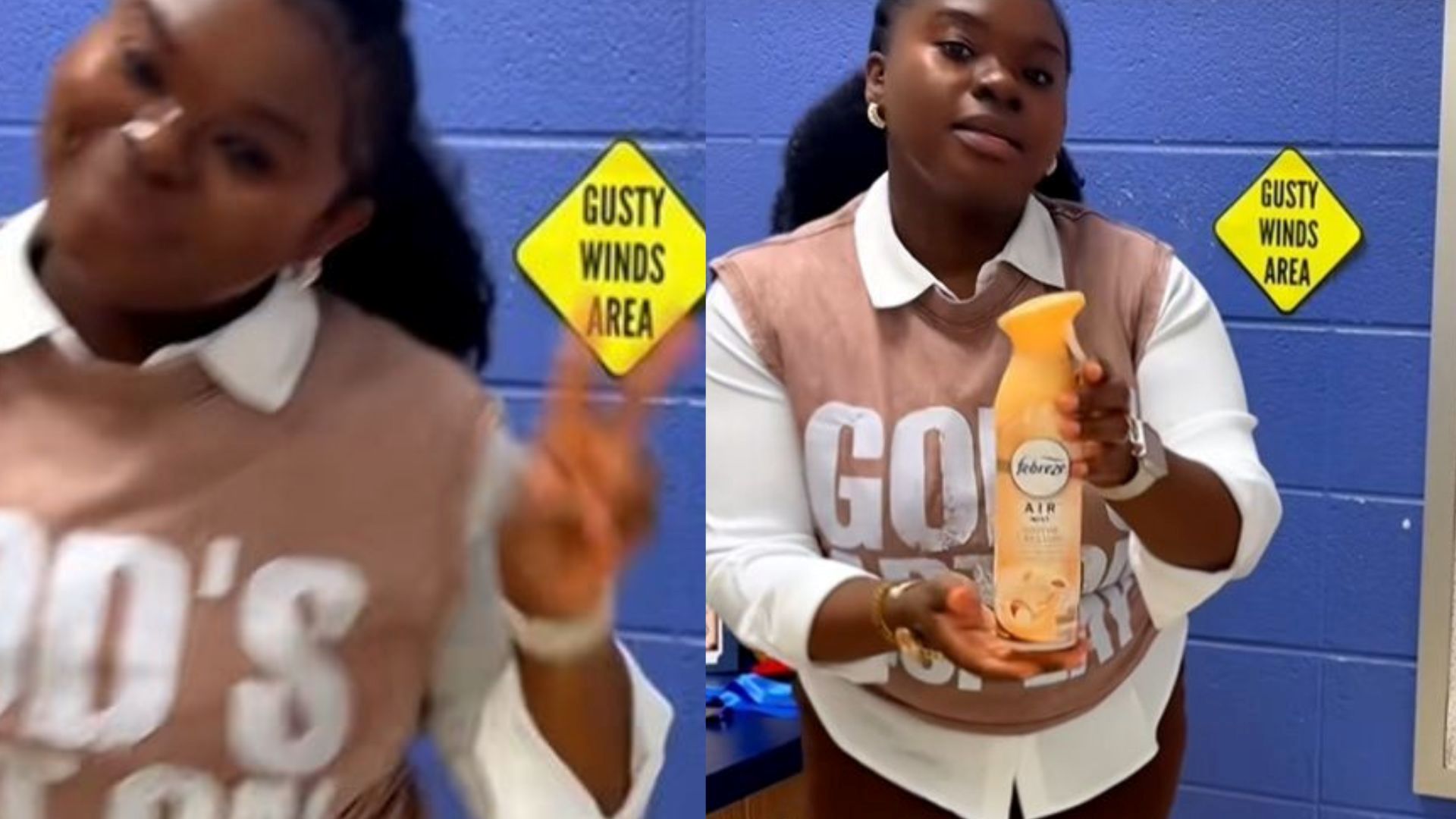 This teacher has unveiled the new Fart Corner, the successor to her gas station (Image via TikTok/chokola___)
