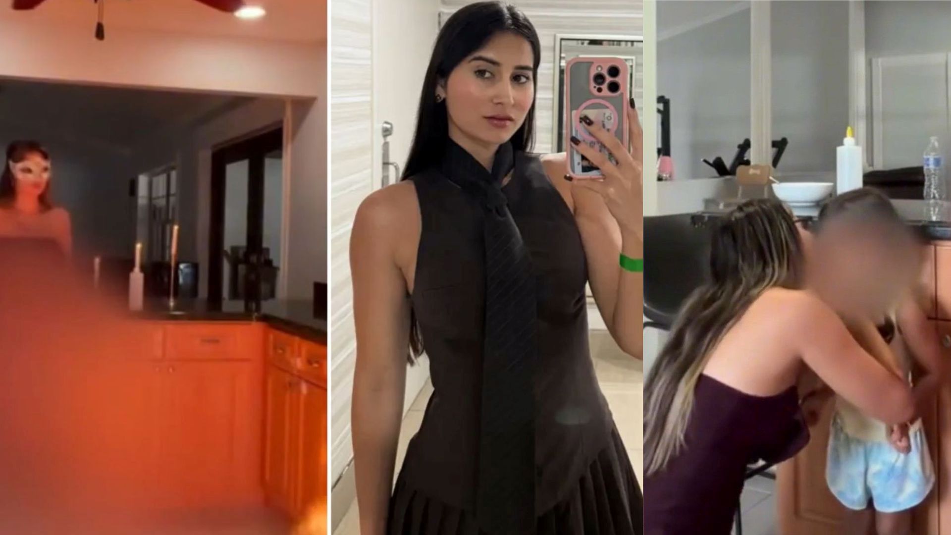 Screenshots of the Florida woman (Image via X/@CollinRugg)