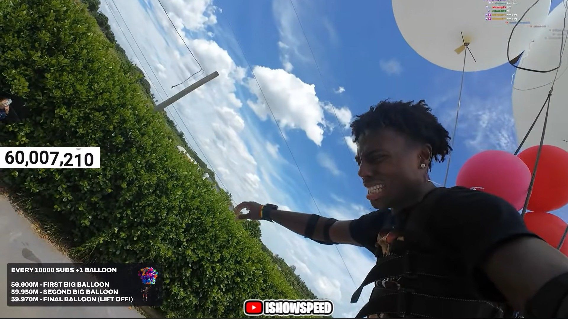 The streamer taking off from the ground (Image via YouTube/IShowSpeed)