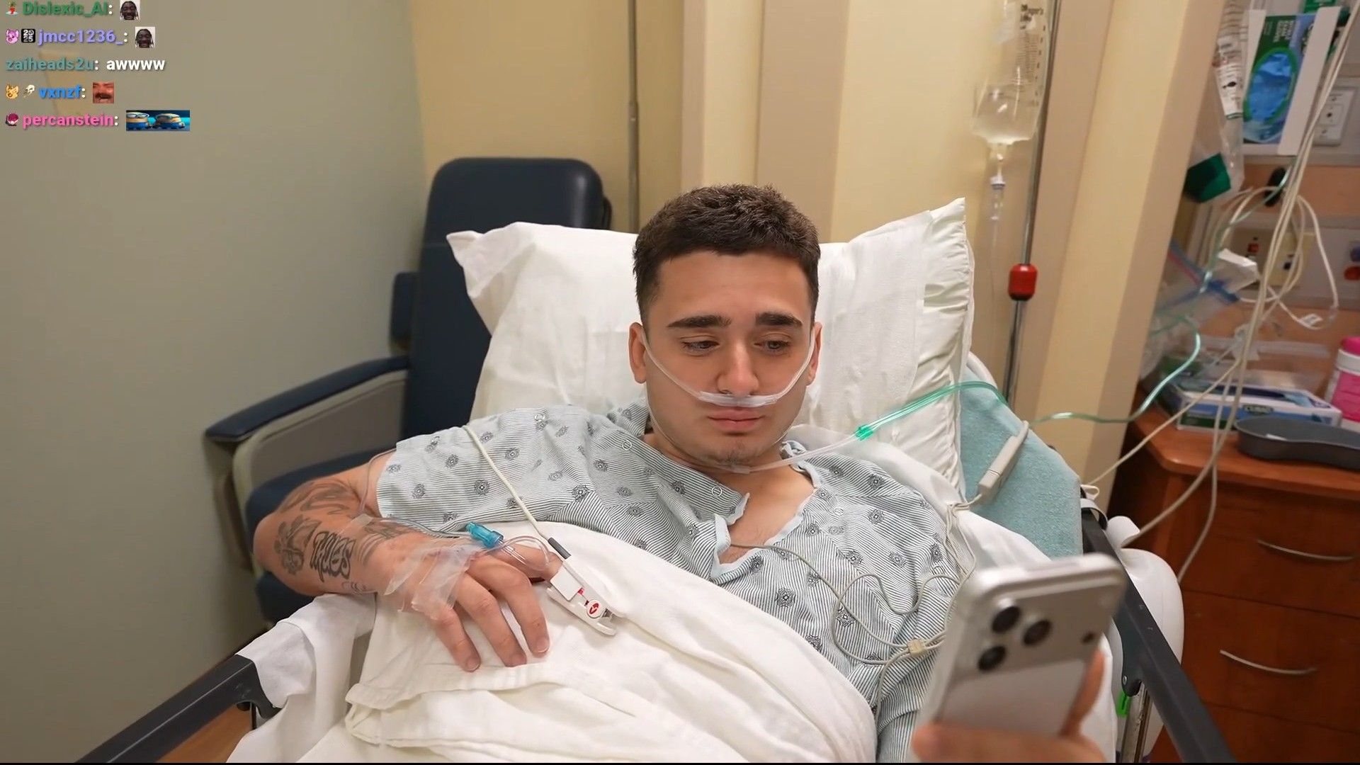 Lacy was convinced he woke up from a coma (Image via Twitch/Lacy)