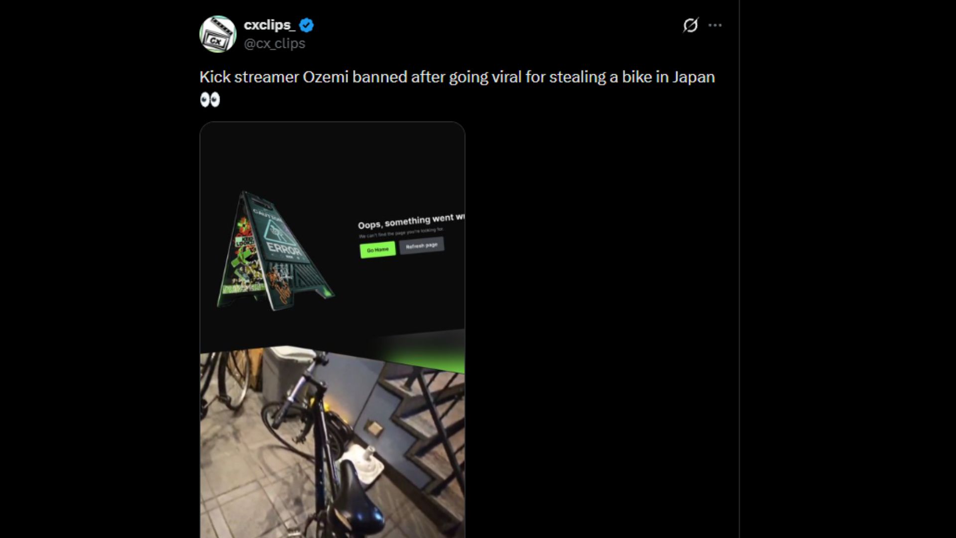 Streamer Ozemi banned on Kick (Image via X/@cx_clips)
