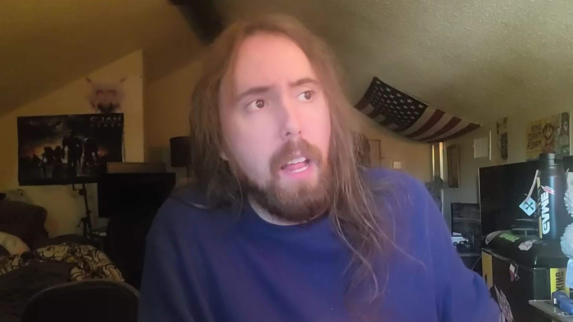 Asmongold addresses health scare before Twitch suspension (Image via YouTube/@AsmonTV)